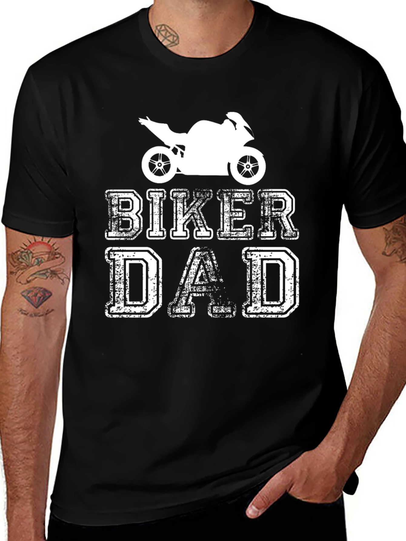 Biker Dad T-Shirt - Motorcycle Lover Father's Day Gift
