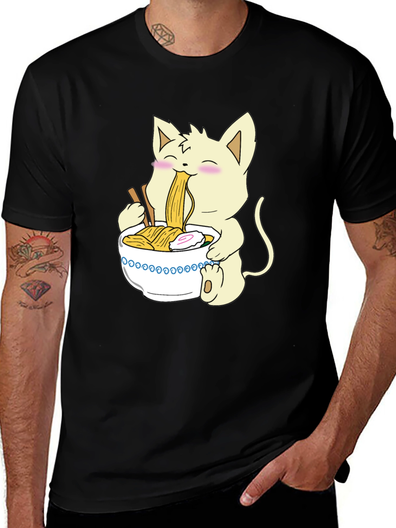 Variant 22 of Cute Cat Ramen T-Shirt