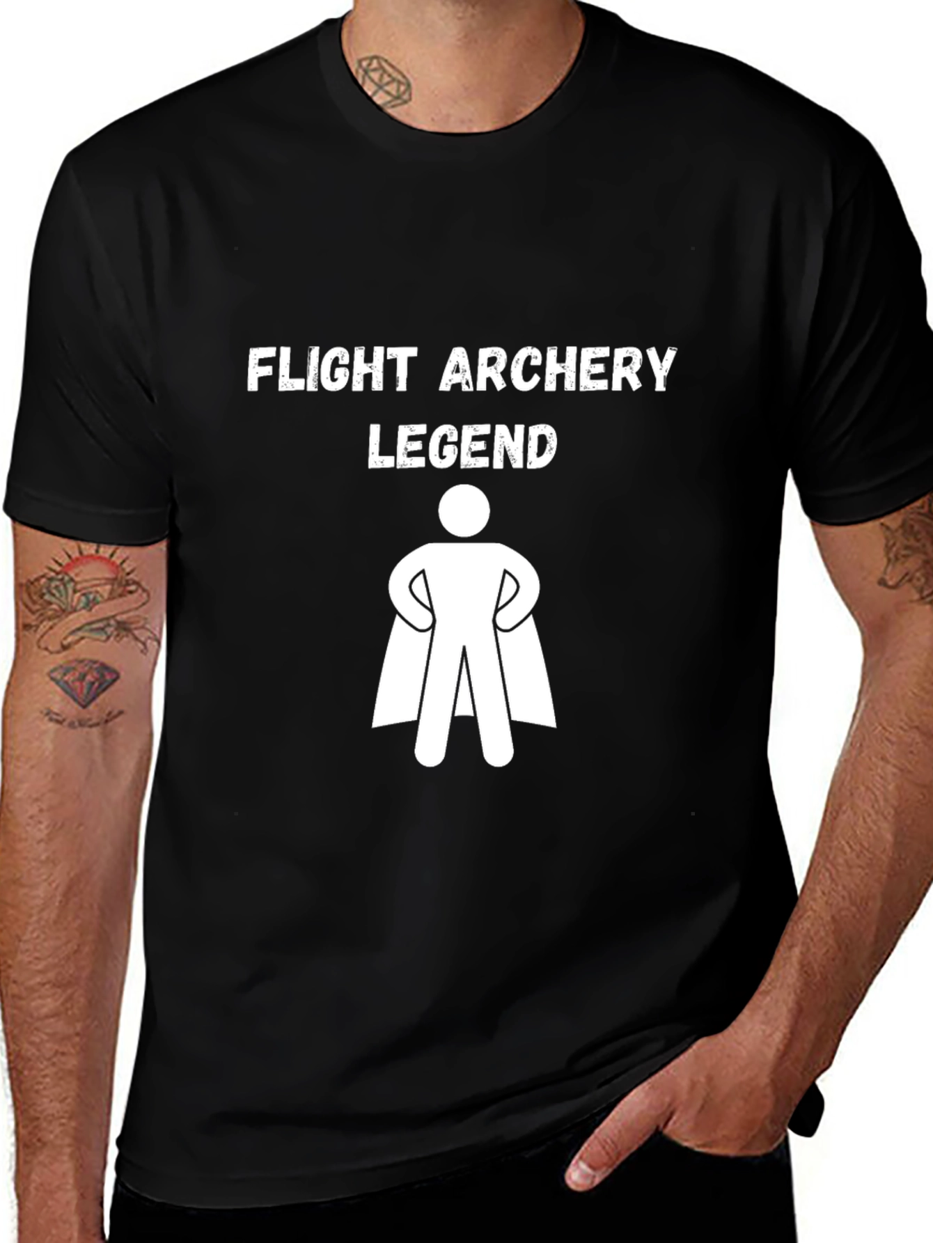 Variant 20 of Flight Archery Legend T-Shirt: Black Cotton Tee
