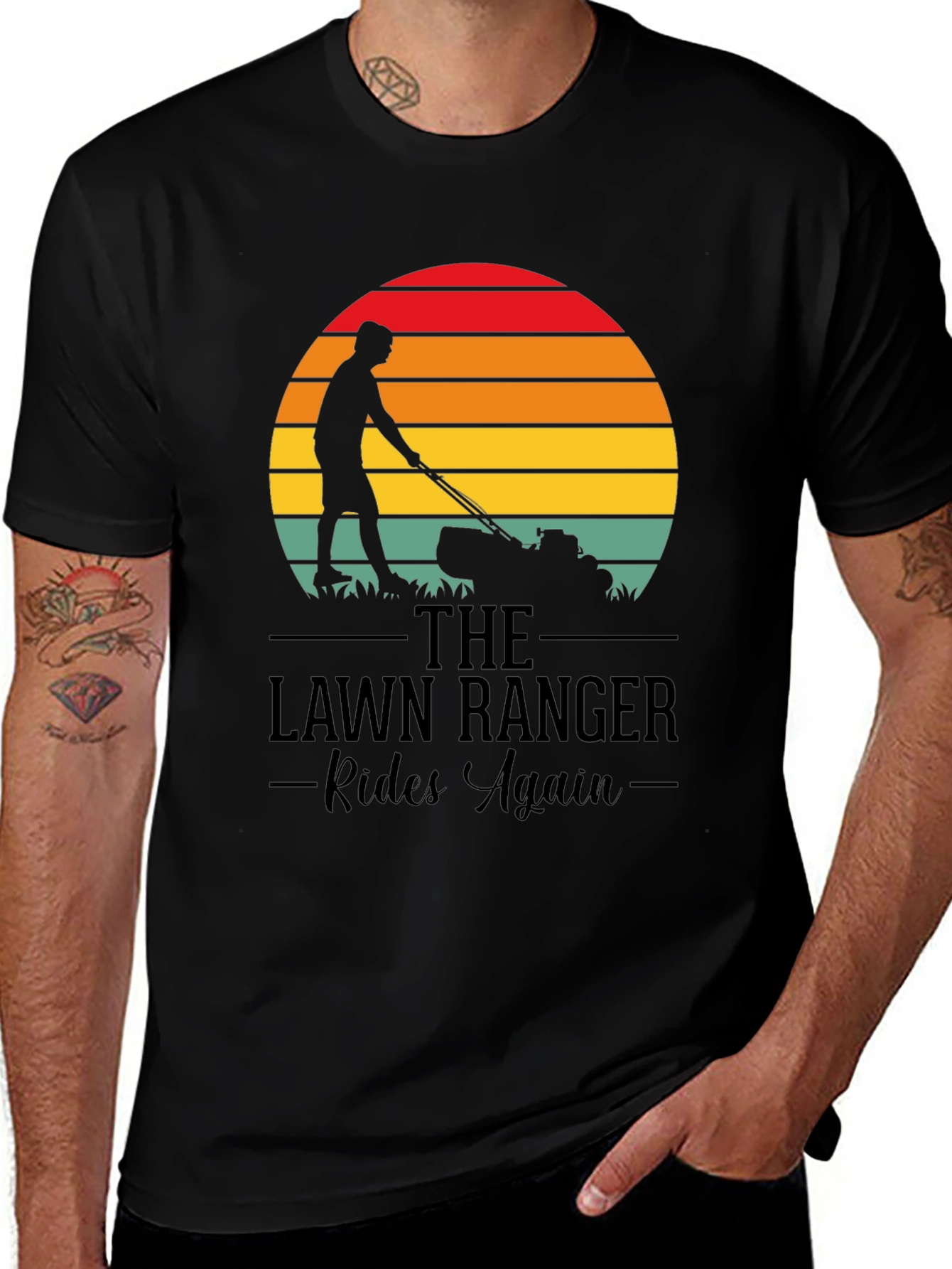 Variant 3 of The Lawn Ranger Rides Again Men's Graphic Tee