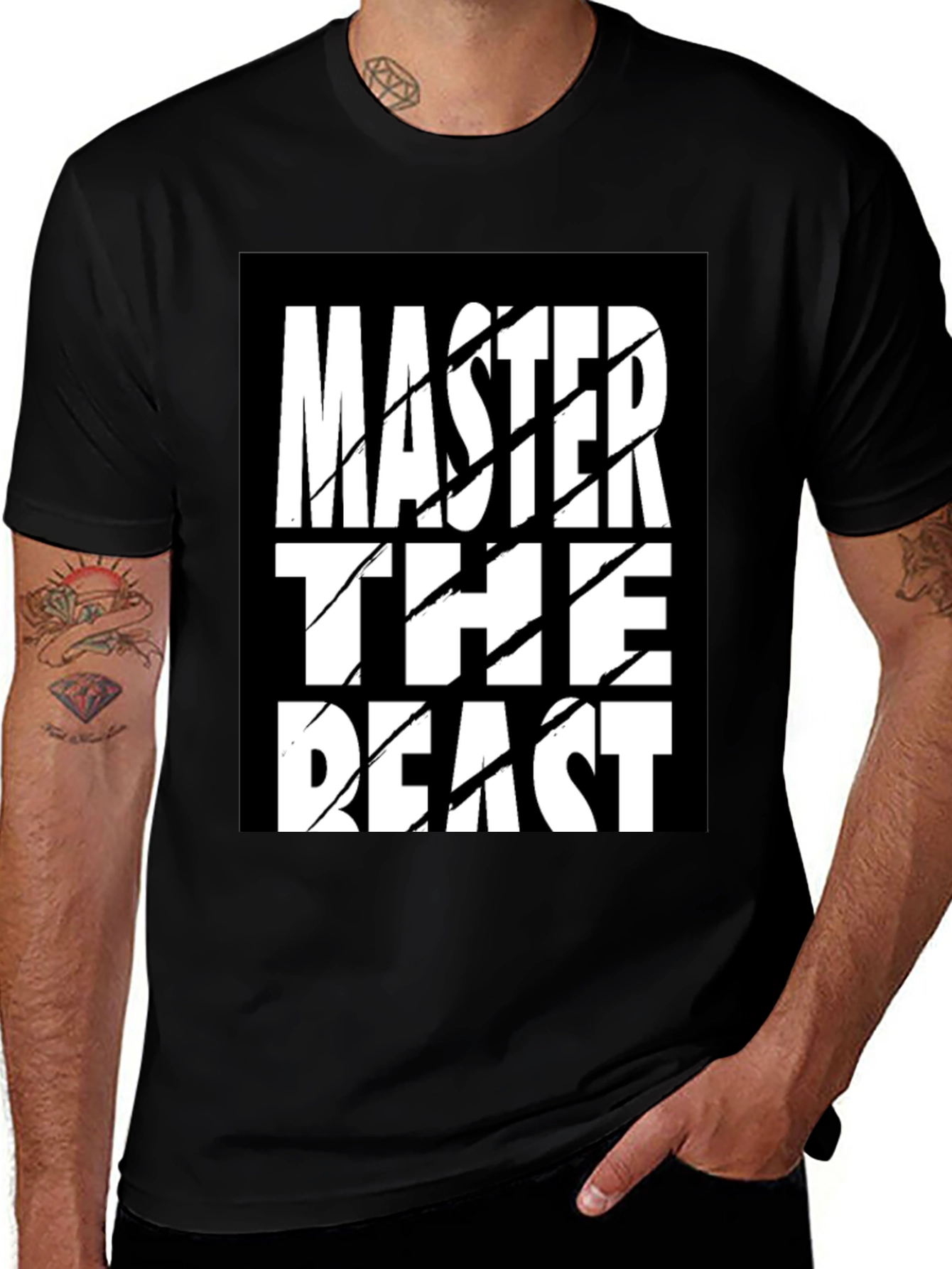 Variant 3 of Master the Beast Graphic T-Shirt - Black
