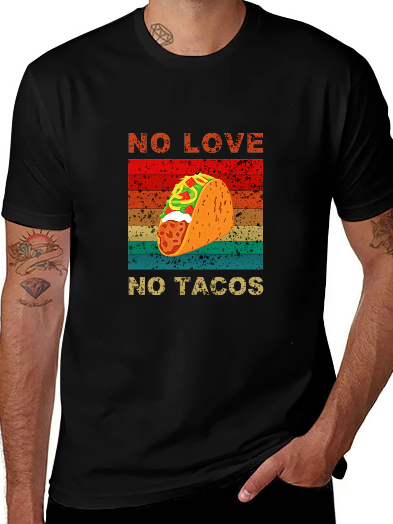 No Love No Tacos Men's Graphic Tee