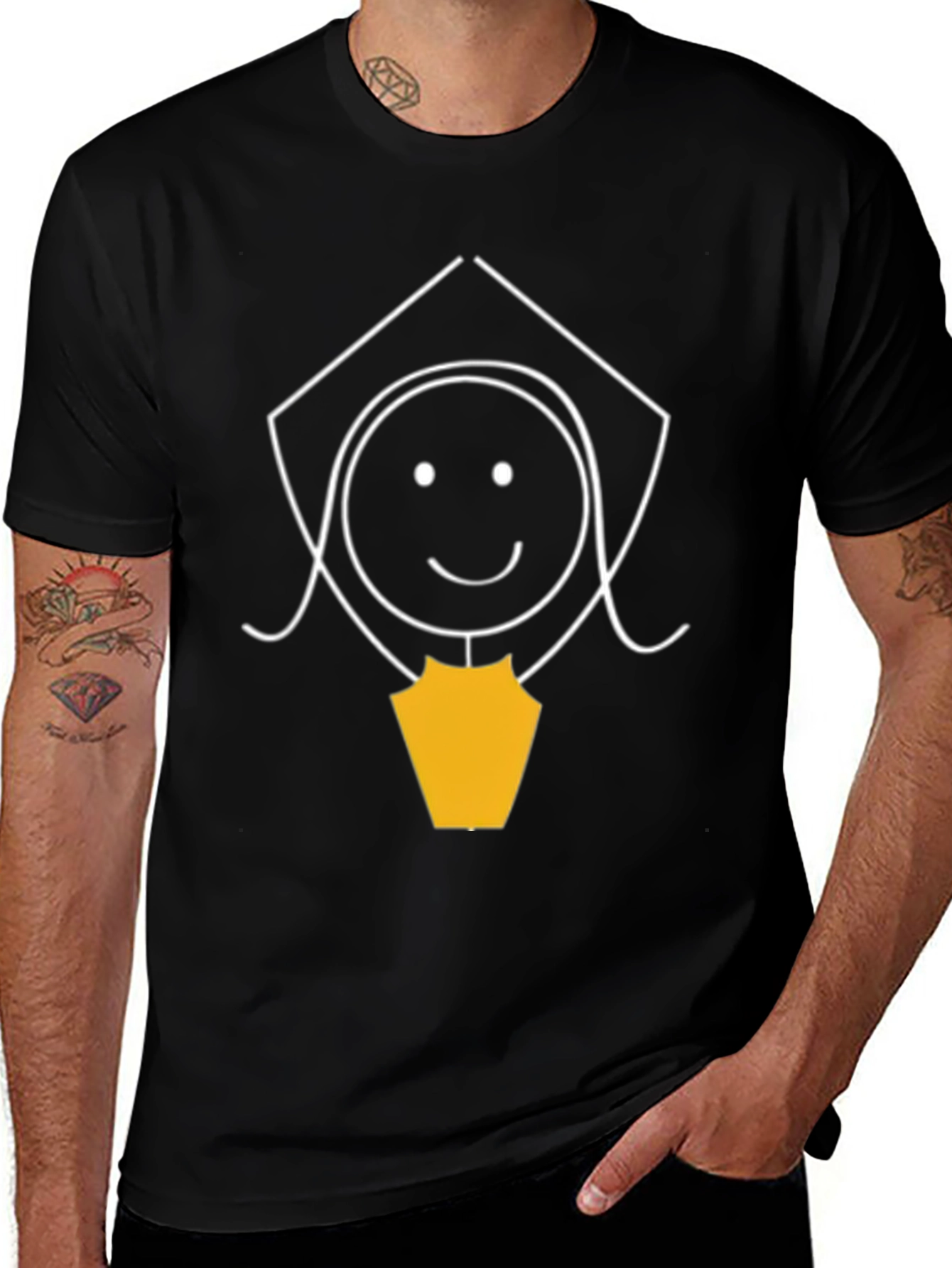 Variant 11 of Graduation Girl Graphic Tee - Black Cotton T-Shirt