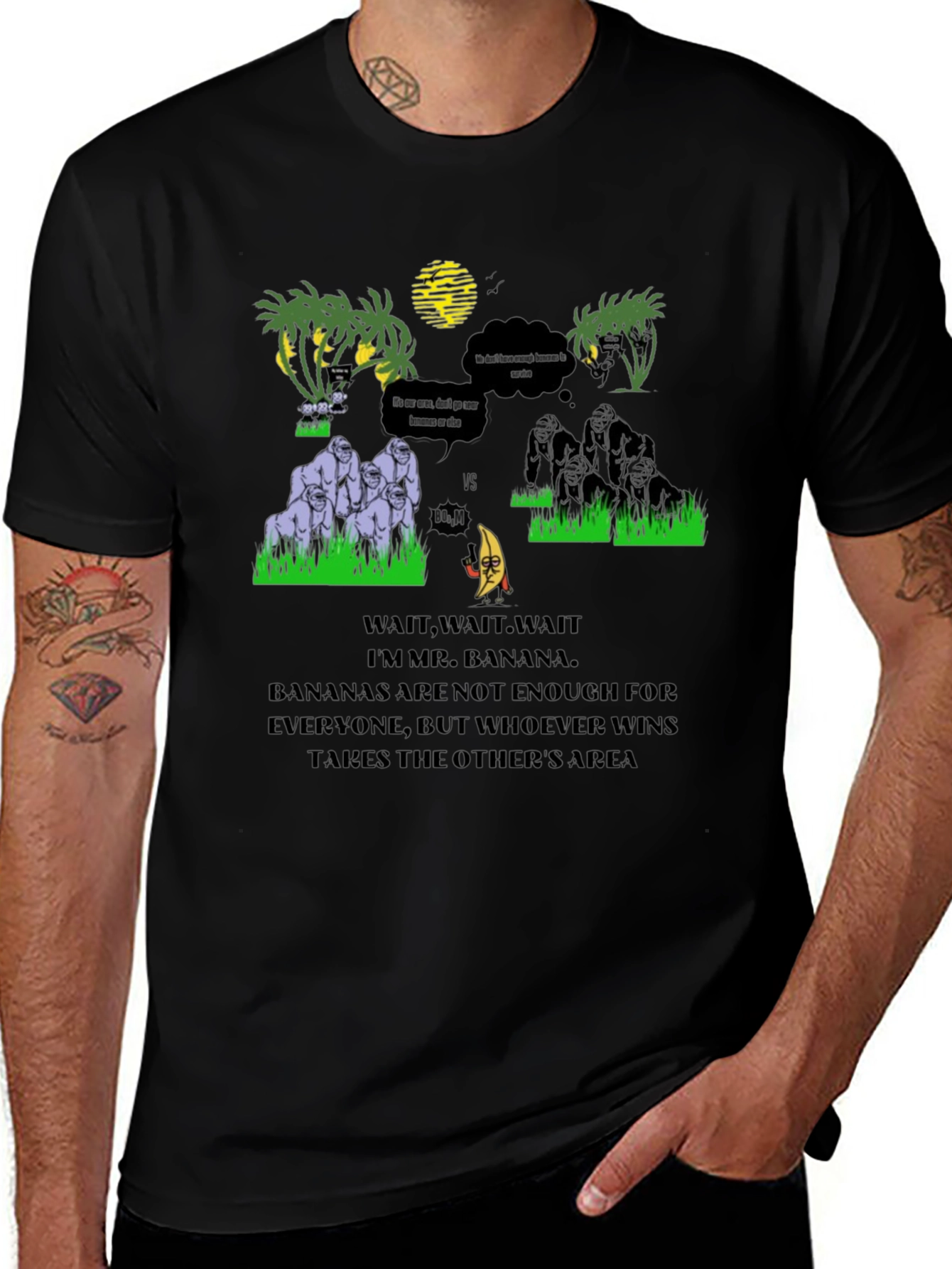 Banana vs Gorilla T-Shirt - Jungle Warfare Tee