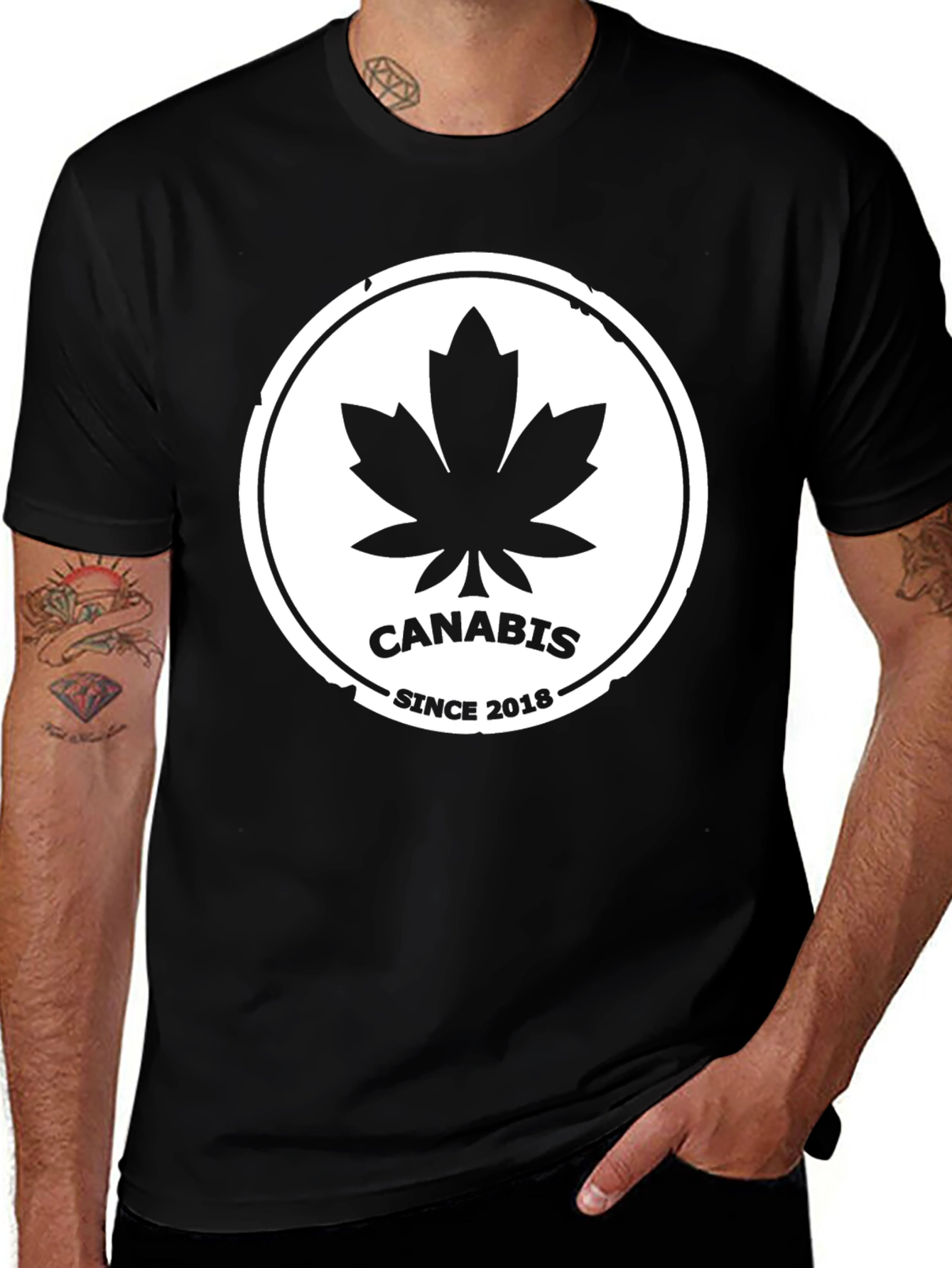 Black Cannabis Since 2018 Black T-Shirt main image