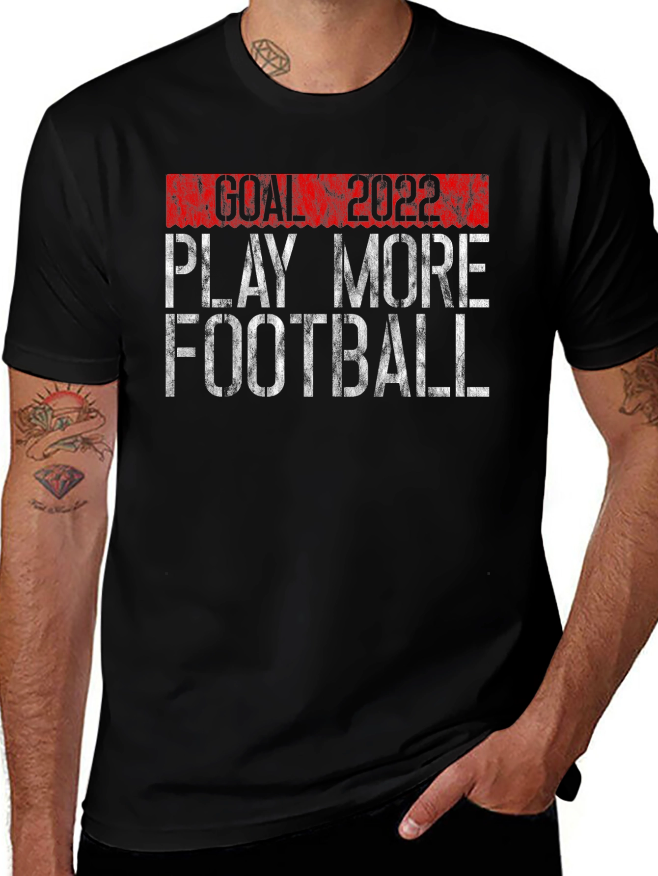 Variant 7 of Goal 2022 Play More Football Graphic Tee