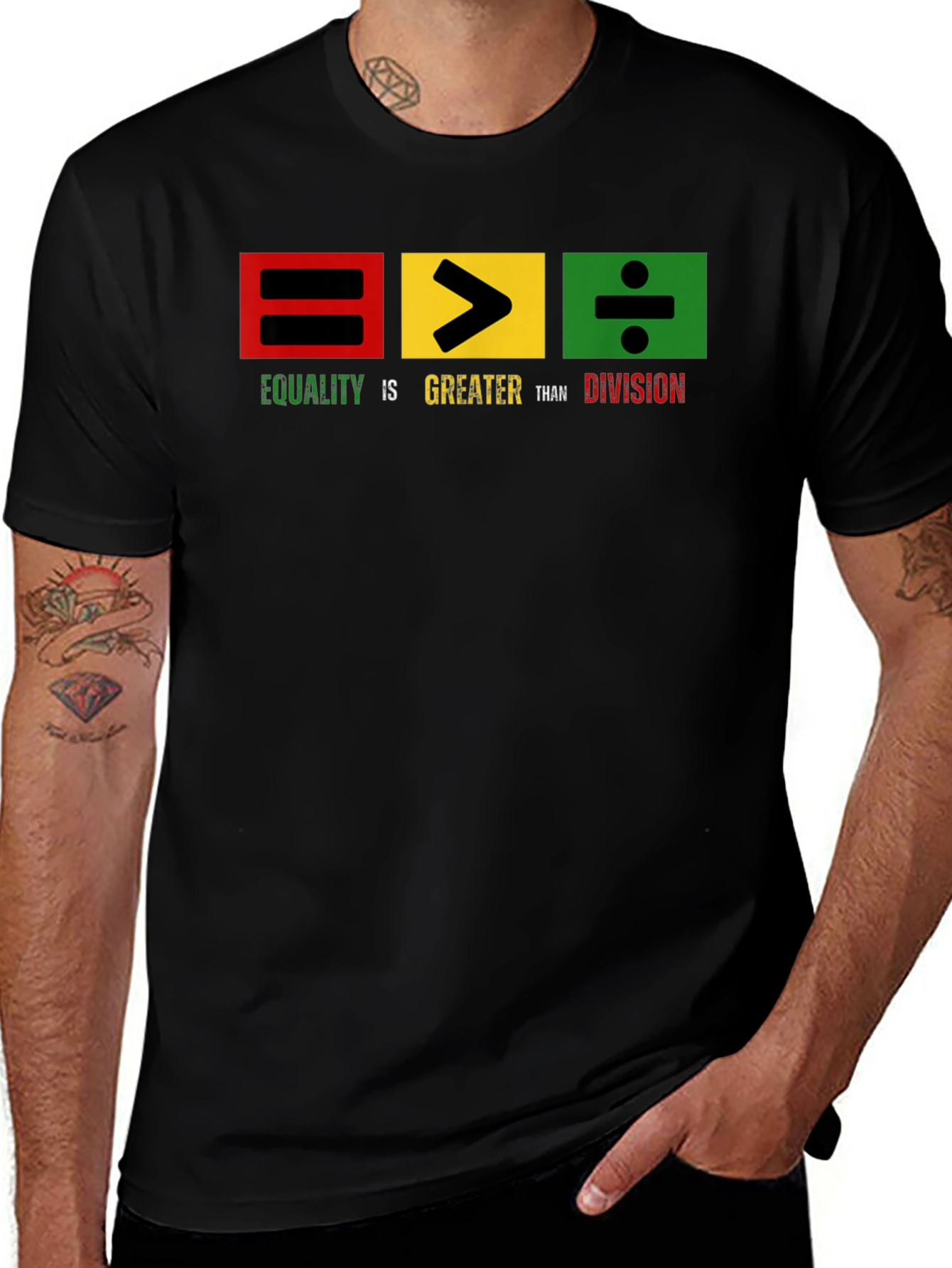 Variant 24 of Equality > Division Graphic T-Shirt - Black