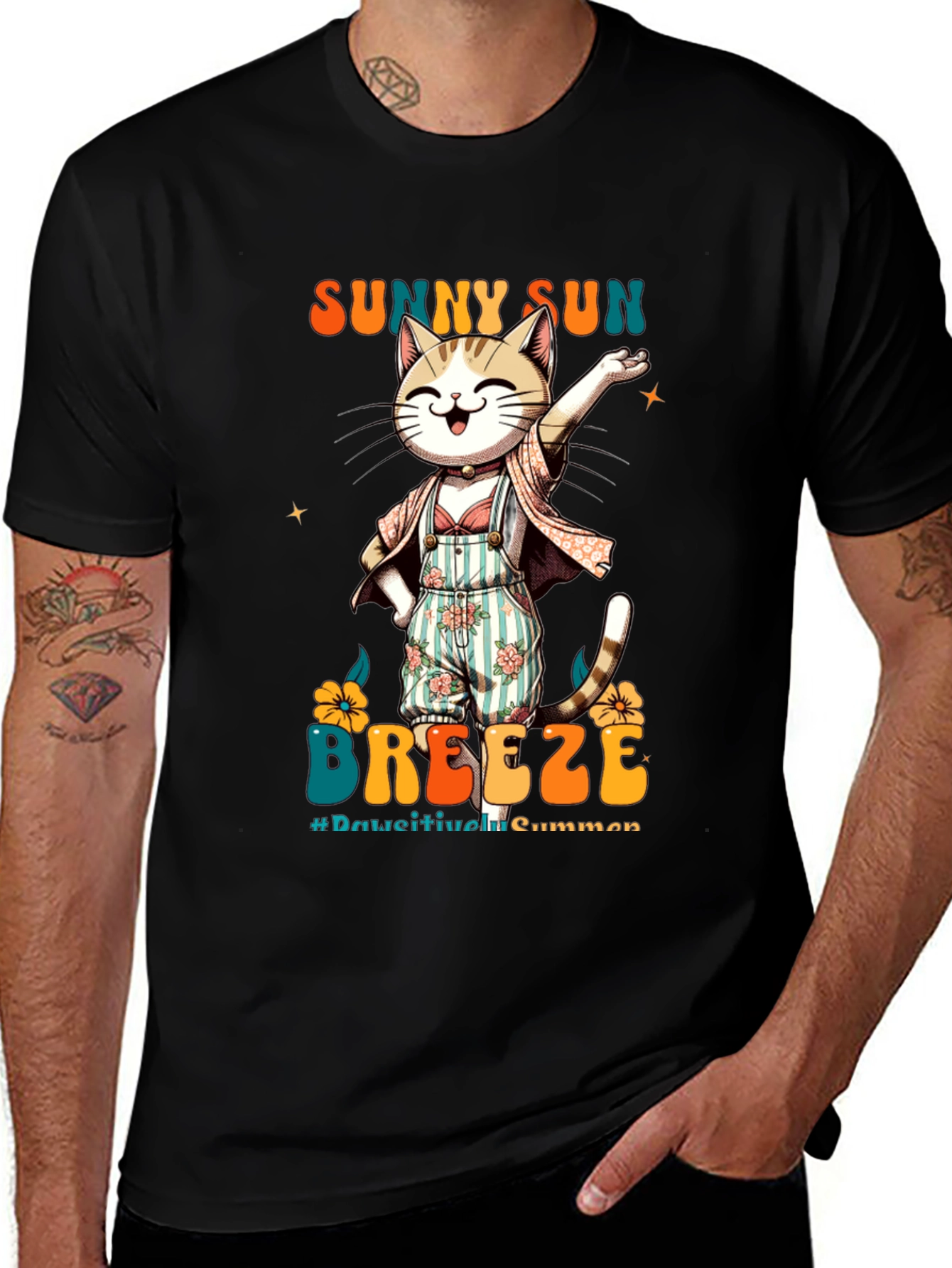 Variant 28 of Sunny Sun Breeze Cat Graphic T-Shirt