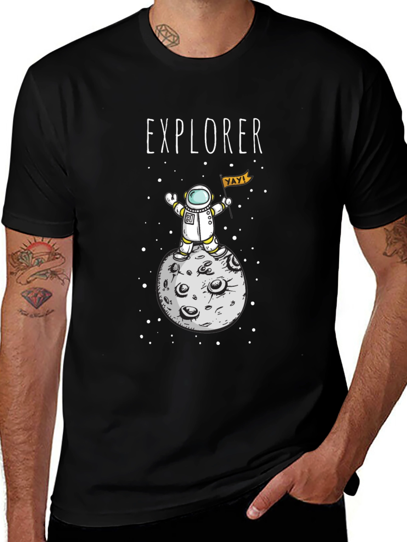 Variant 19 of Explorer Astronaut Moon T-Shirt