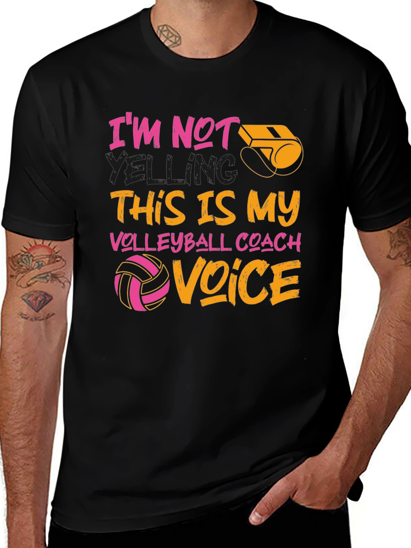 Variant 26 of Volleyball Coach T-Shirt: I'm Not Yelling, This Is My Voice