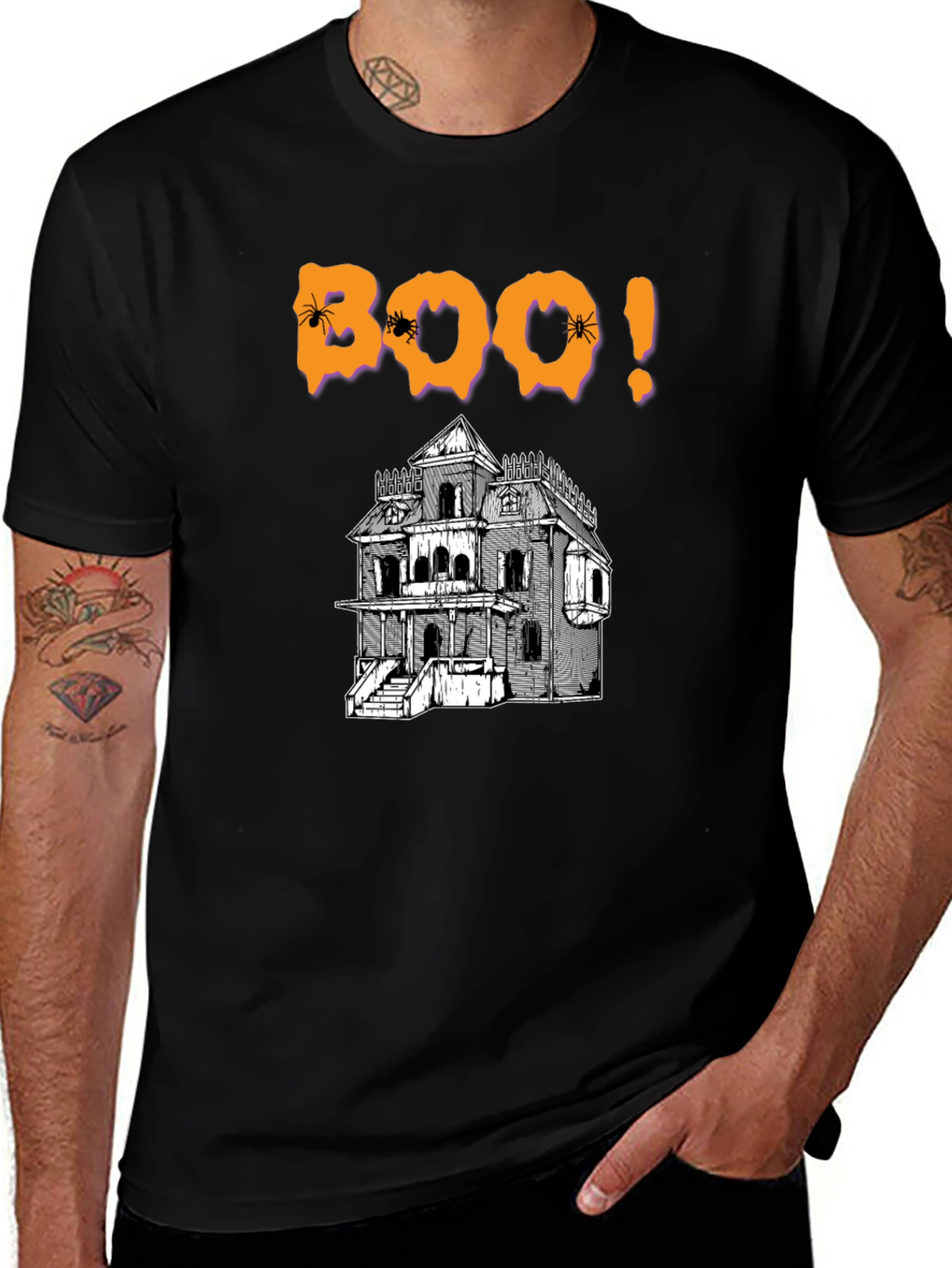 Variant 24 of Halloween Boo Haunted House Graphic T-Shirt