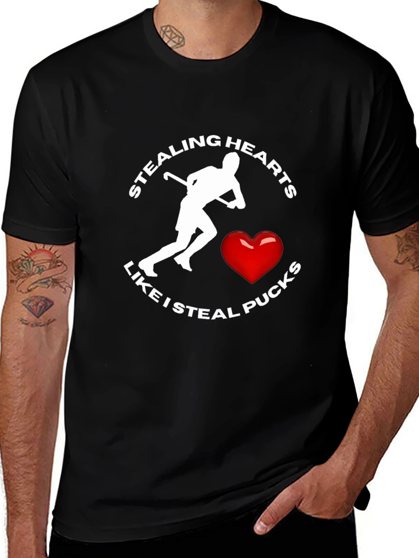 Variant 22 of Stealing Hearts Hockey Graphic Tee
