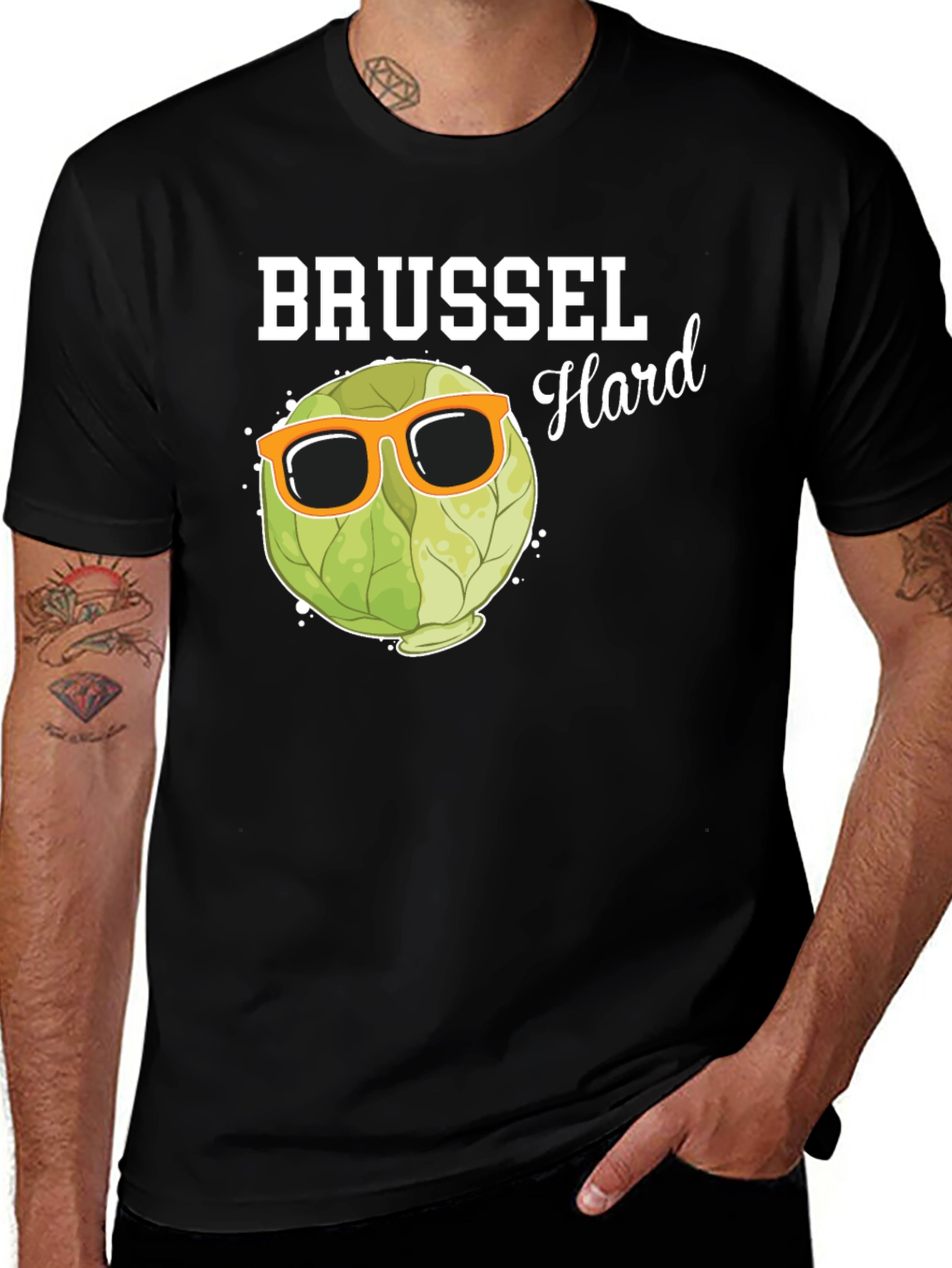 Variant 19 of Brussels Hard T-Shirt - Cool Cabbage Pun Tee