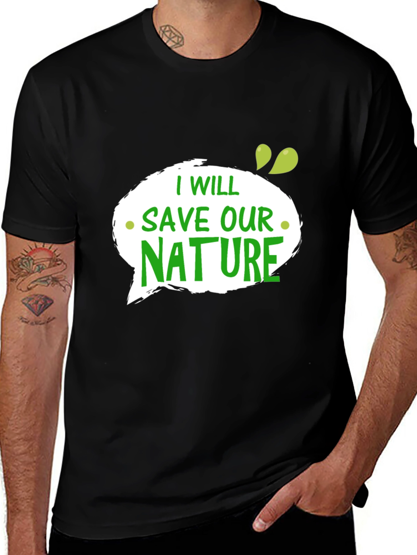 Variant 3 of Eco-Friendly "Save Our Nature" Graphic Tee