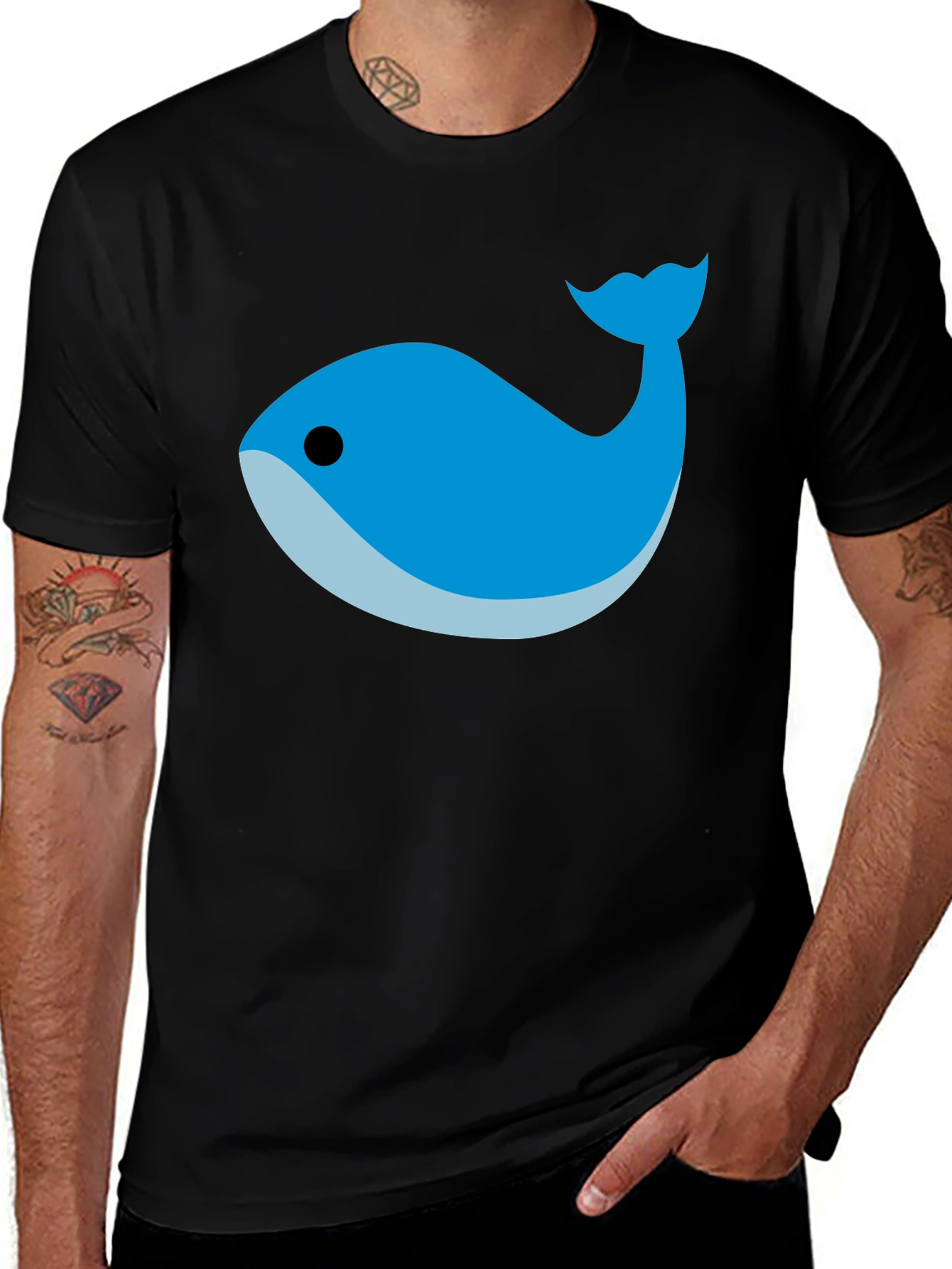 Variant 30 of Whale Graphic Tee - Casual Comfort