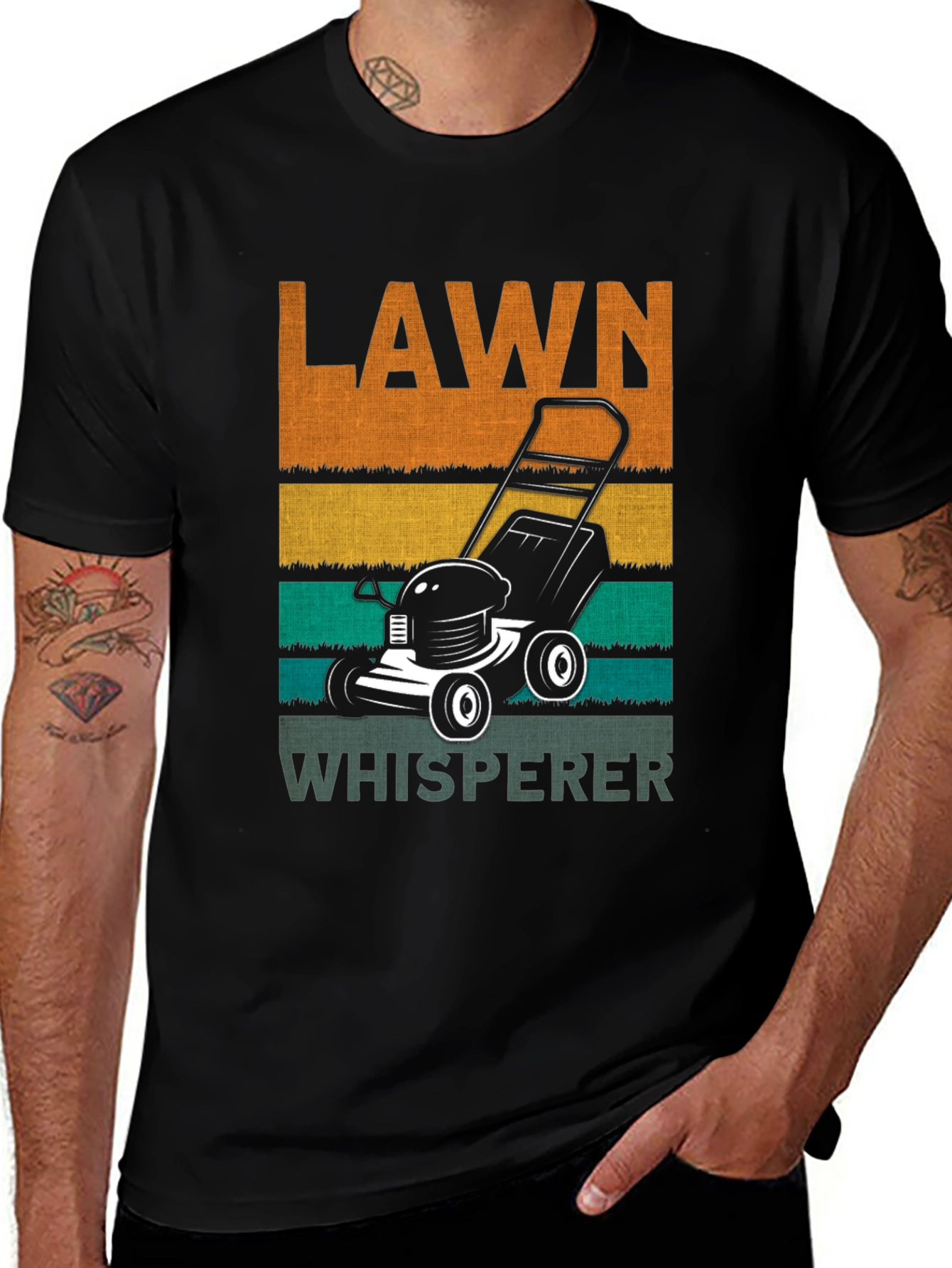Variant 30 of Lawn Whisperer Graphic T-Shirt - Black