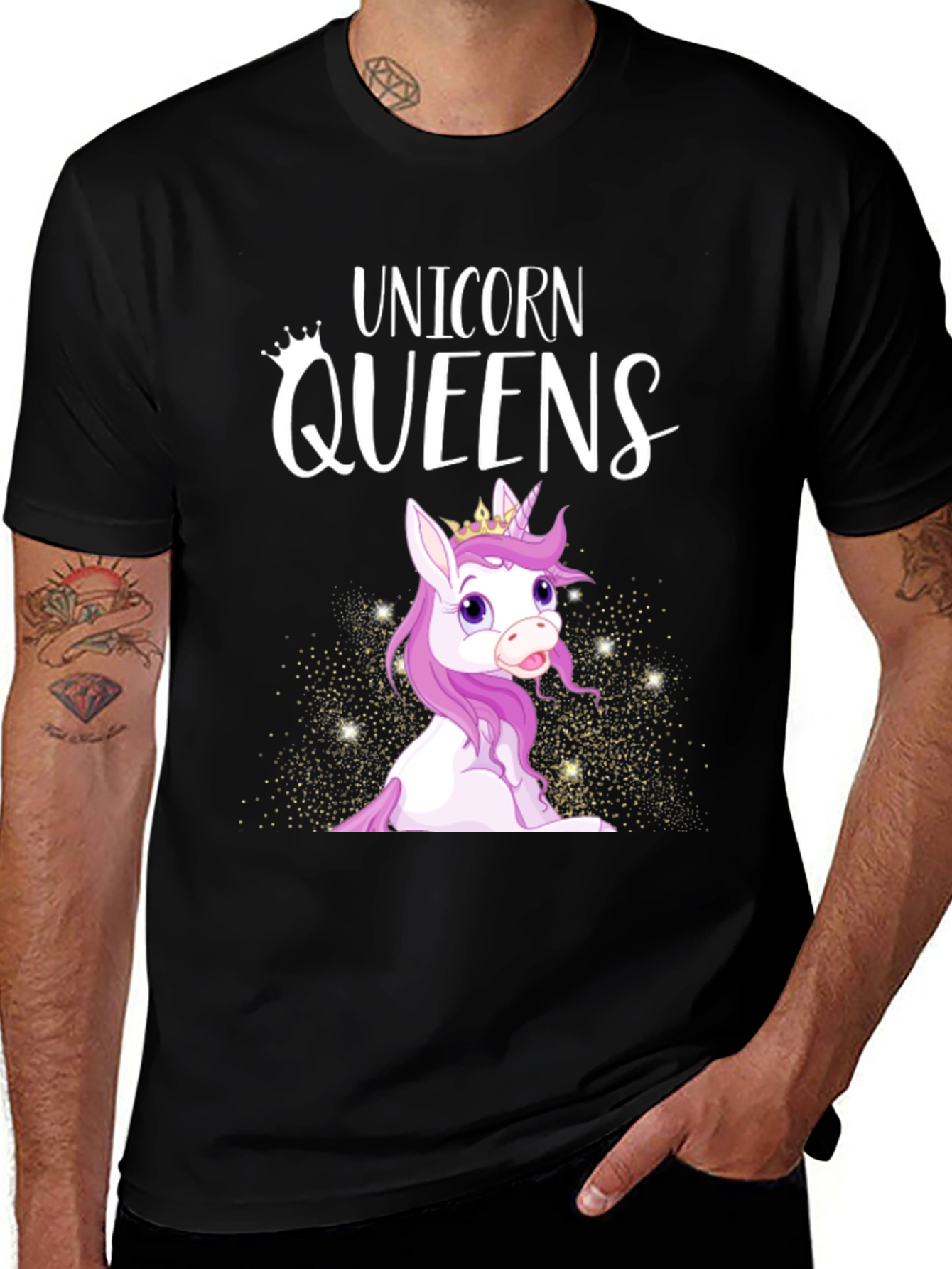 Variant 7 of Unicorn Queens Black T-Shirt