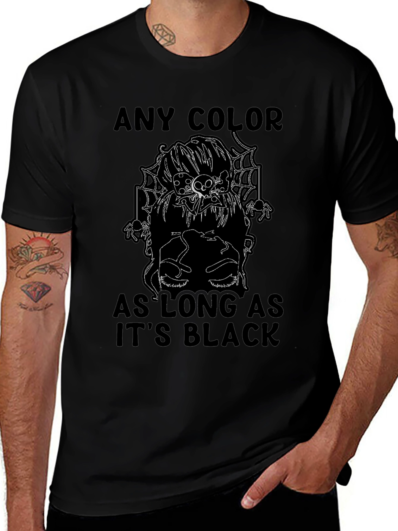 Variant 9 of "Any Color As Long As It's Black" Graphic T-Shirt