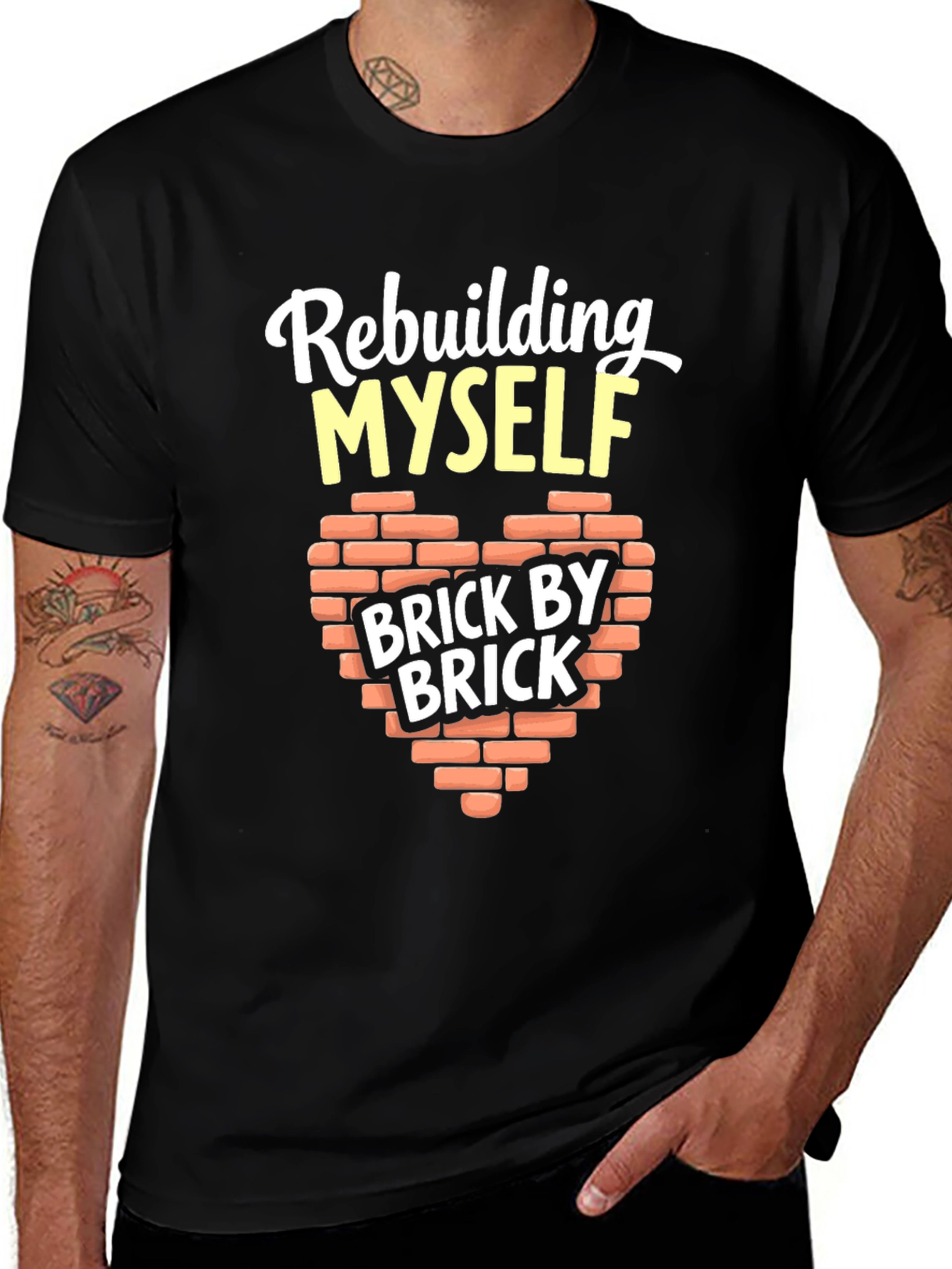 Variant 12 of Rebuilding Myself Brick By Brick Graphic T-Shirt