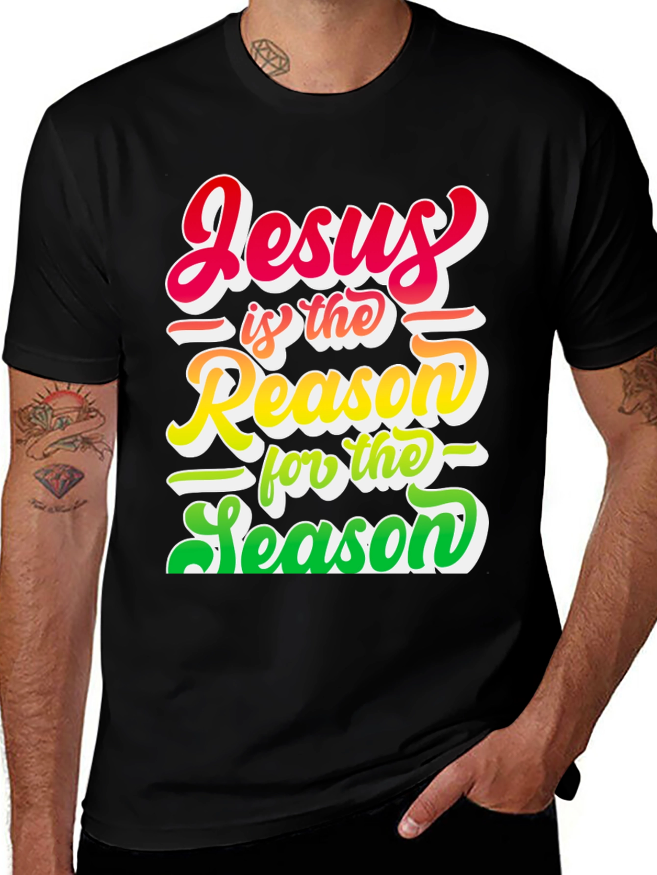 Variant 27 of Jesus is the Reason for the Season Black T-Shirt