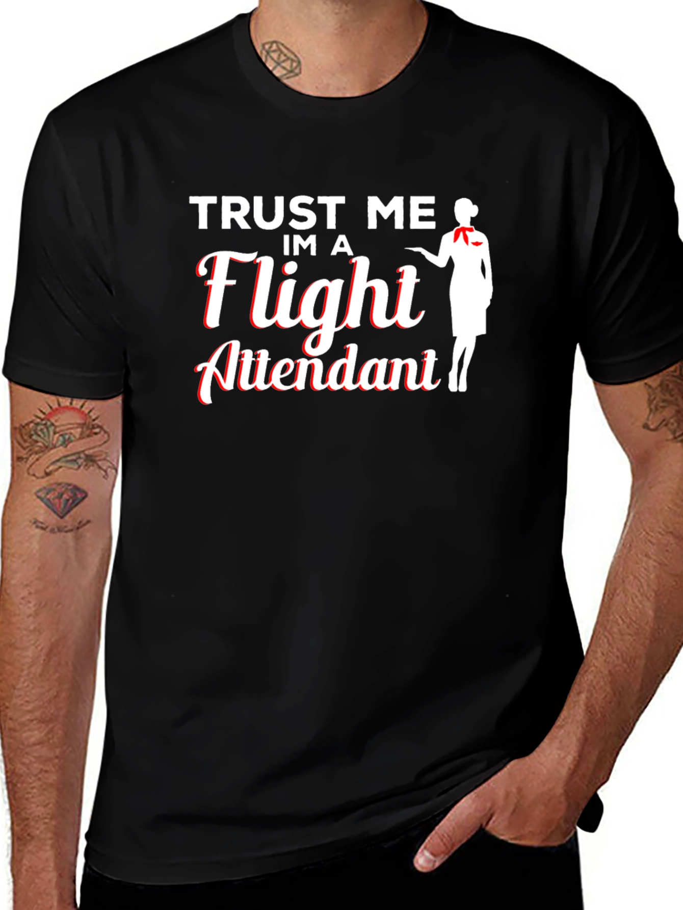 Trust Me I'm a Flight Attendant Graphic T-Shirt