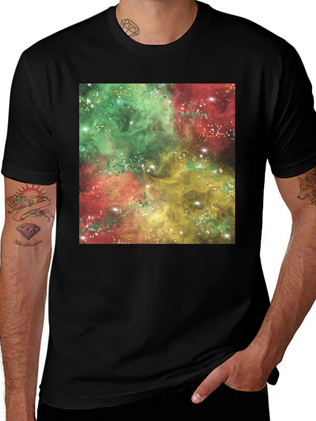 Variant 6 of Galaxy Swirl T-Shirt - Vivid Abstract Design