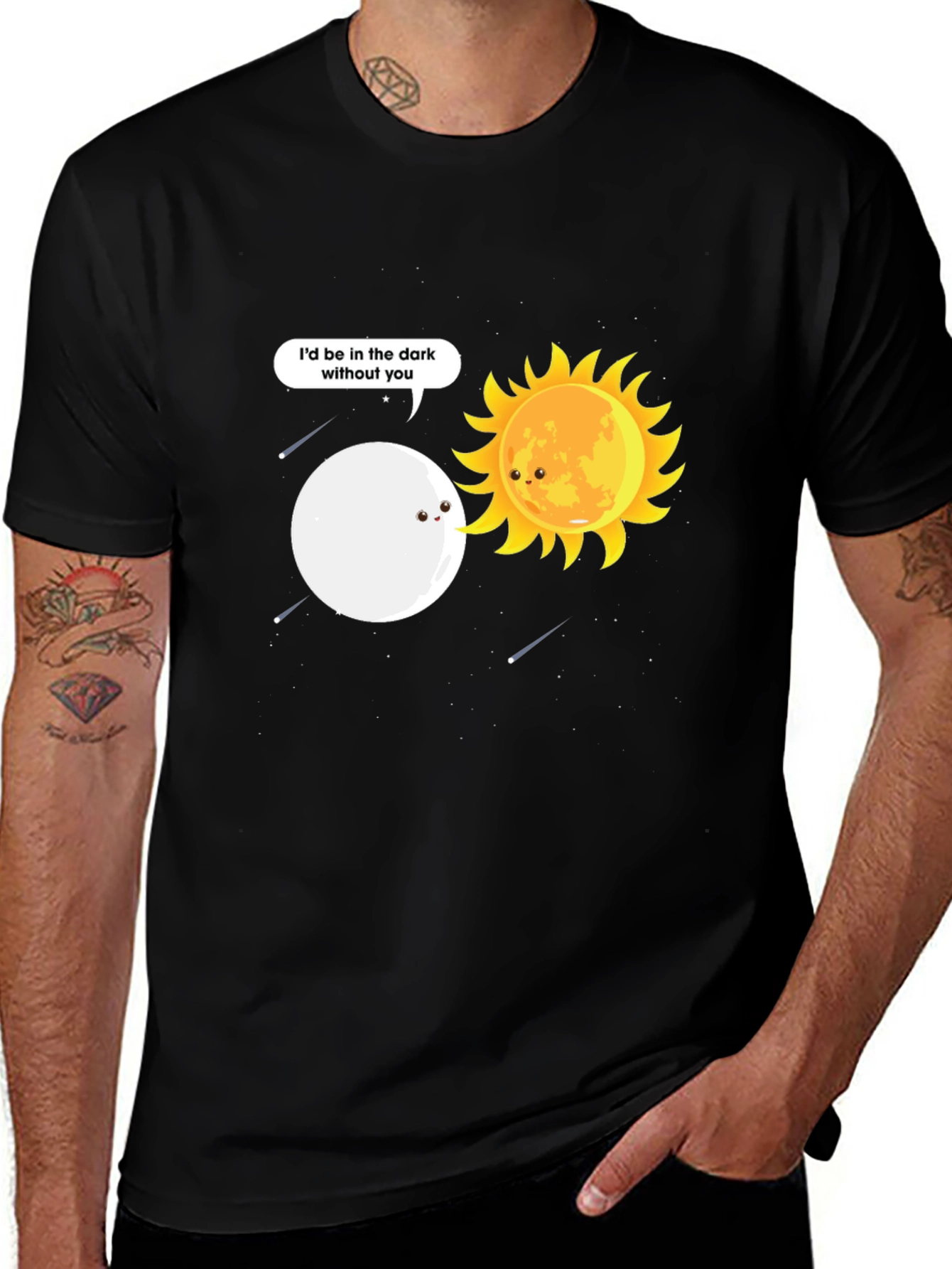 Variant 10 of Sun and Moon Graphic Tee - I'd Be in the Dark Without You