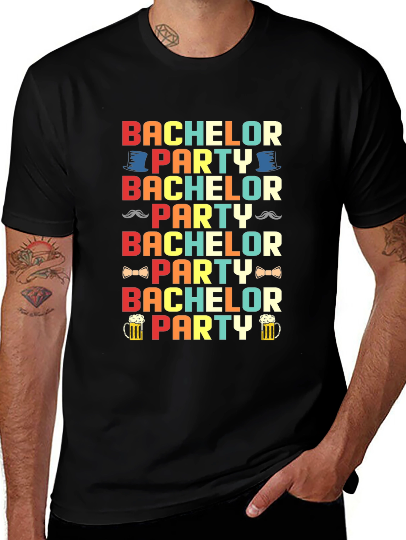 Variant 10 of Bachelor Party Graphic T-Shirt - Fun Celebration Tee