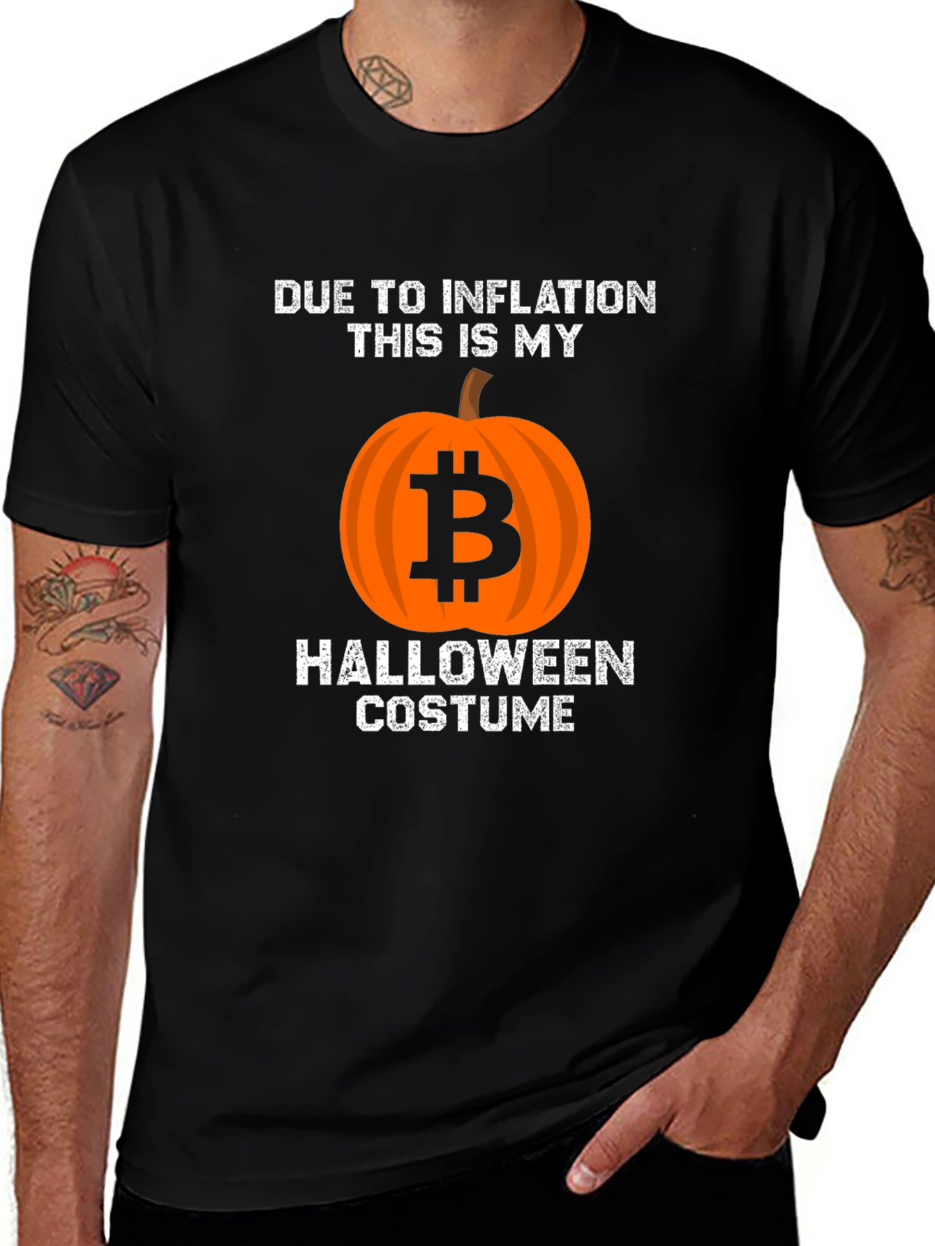 Variant 17 of Bitcoin Halloween Inflation Costume T-Shirt