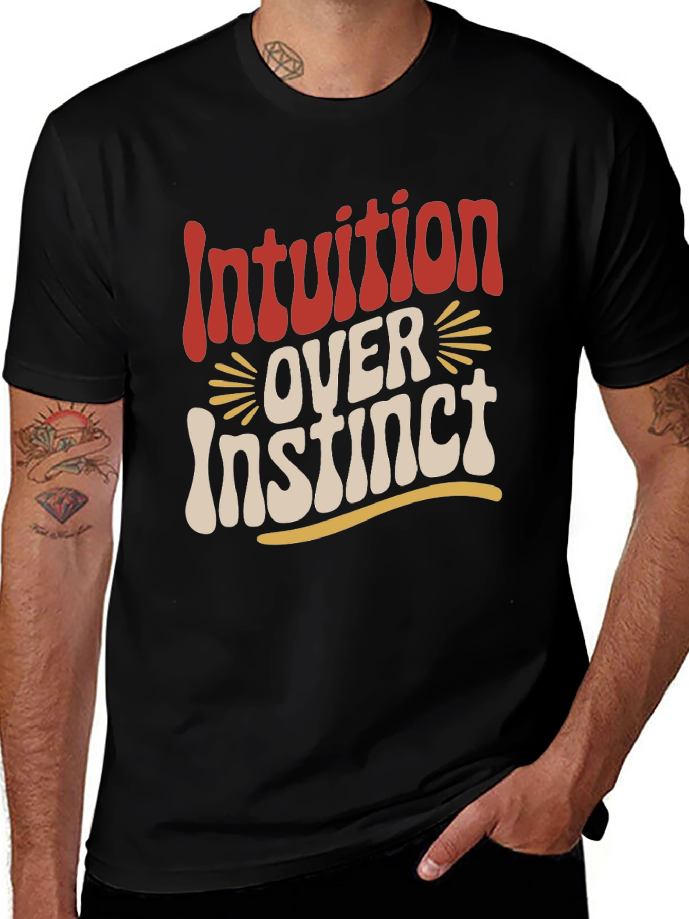 Variant 17 of Intuition Over Instinct Graphic T-Shirt