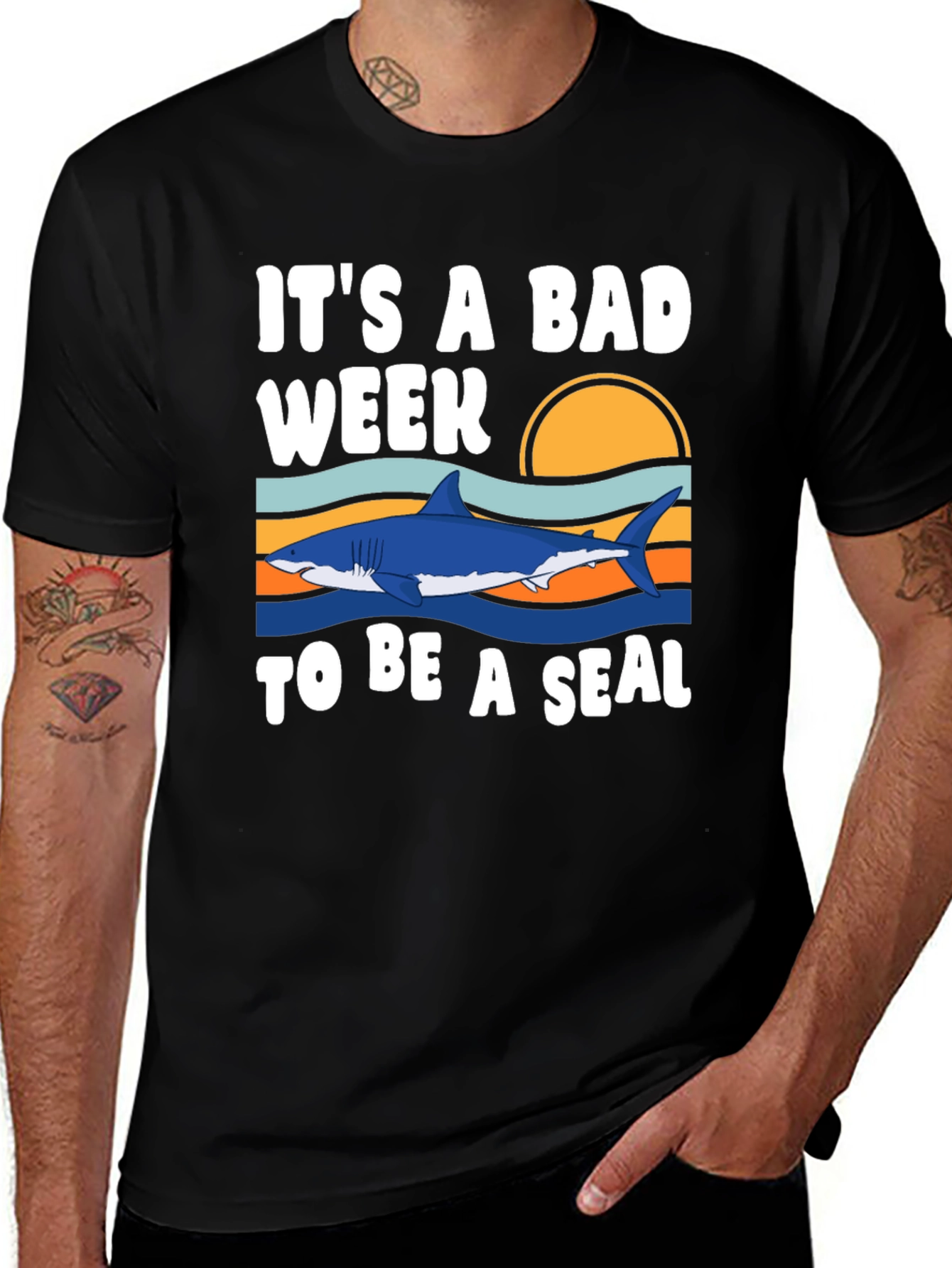 Variant 16 of It's A Bad Week To Be A Seal T-Shirt - Black