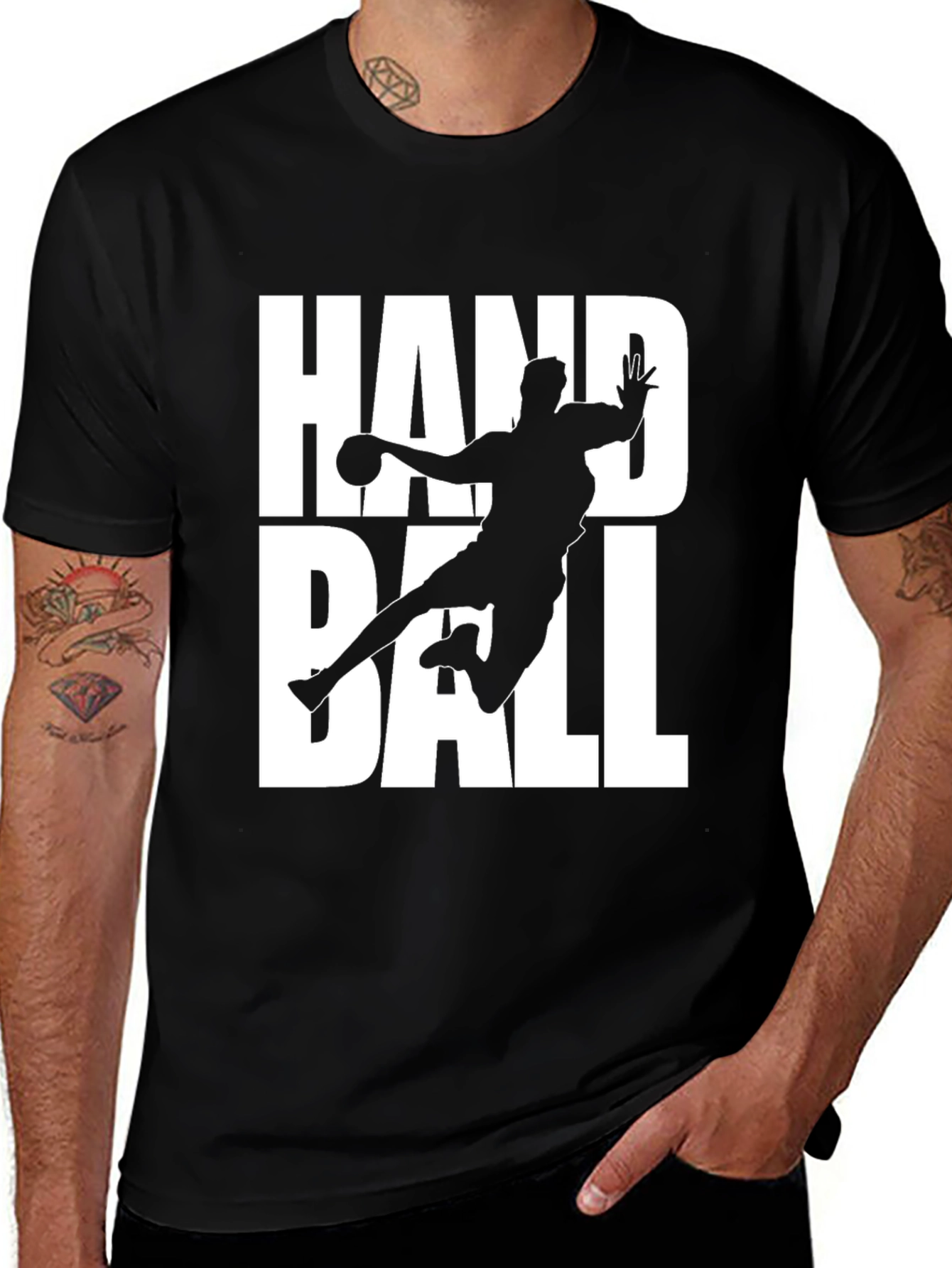 Variant 23 of Handball Silhouette Graphic T-Shirt - Sporty Tee