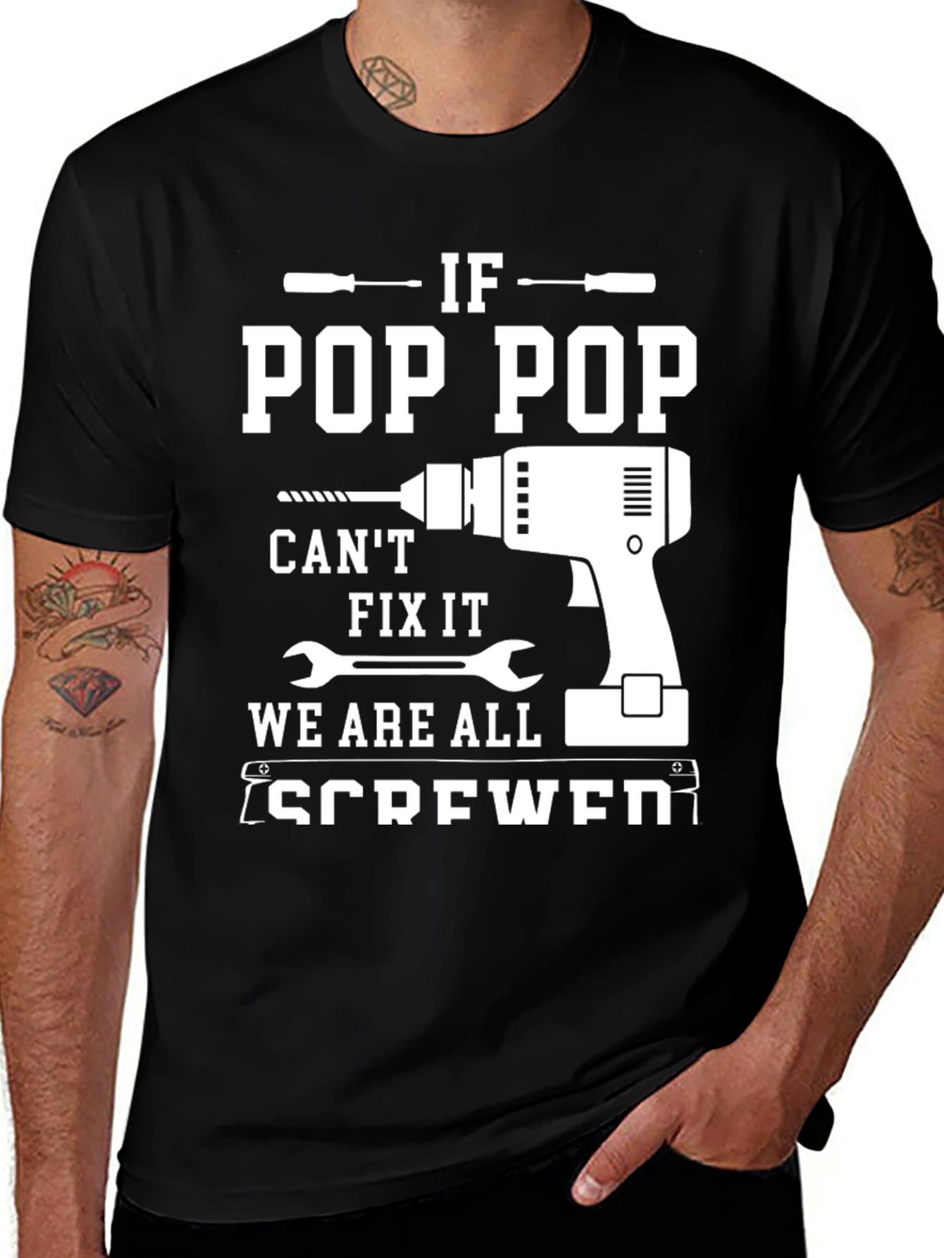 Pop Pop Fix It T-Shirt - Handyman Grandfather Gift