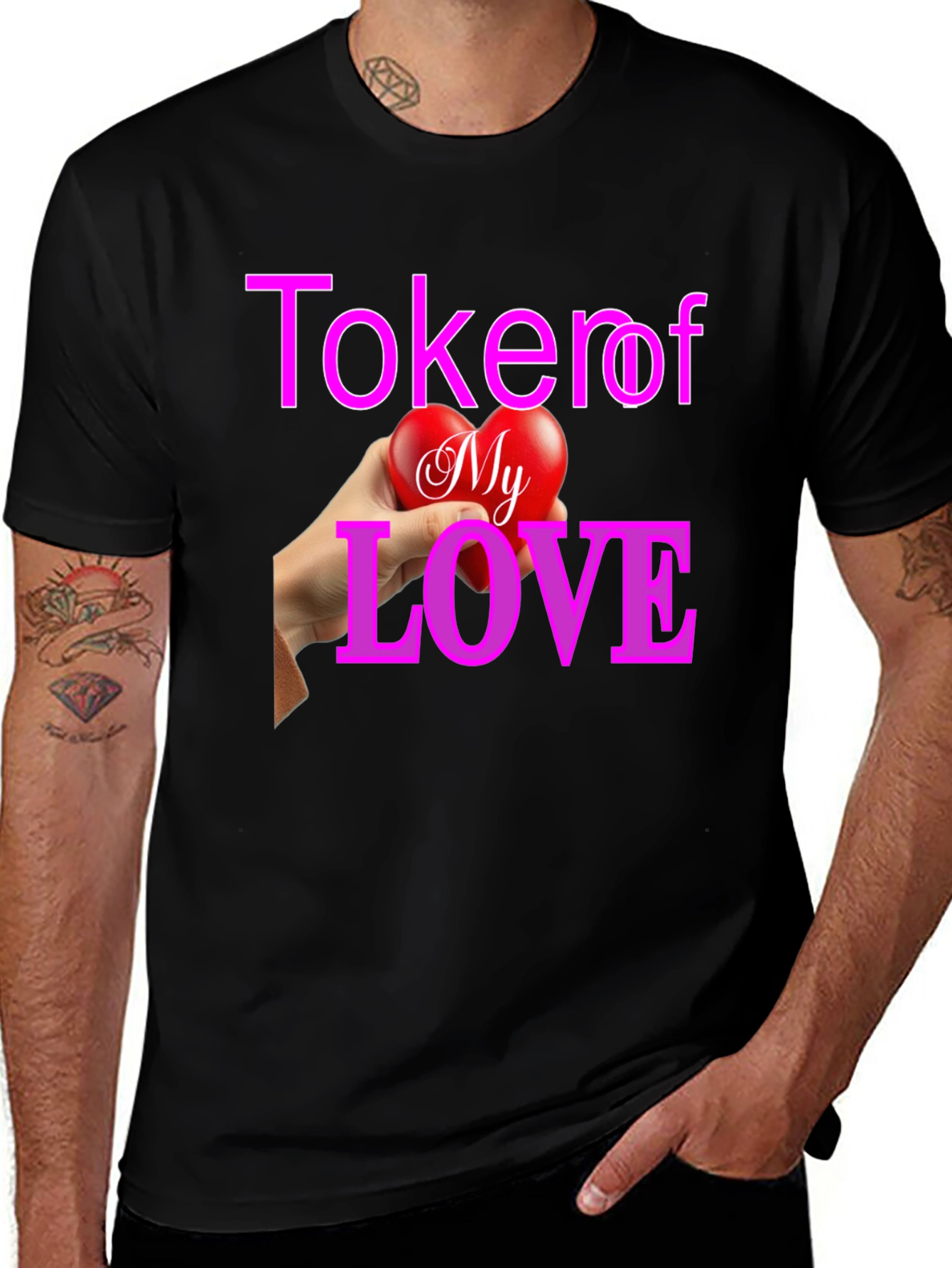 Token of My Love Graphic Tee - Black