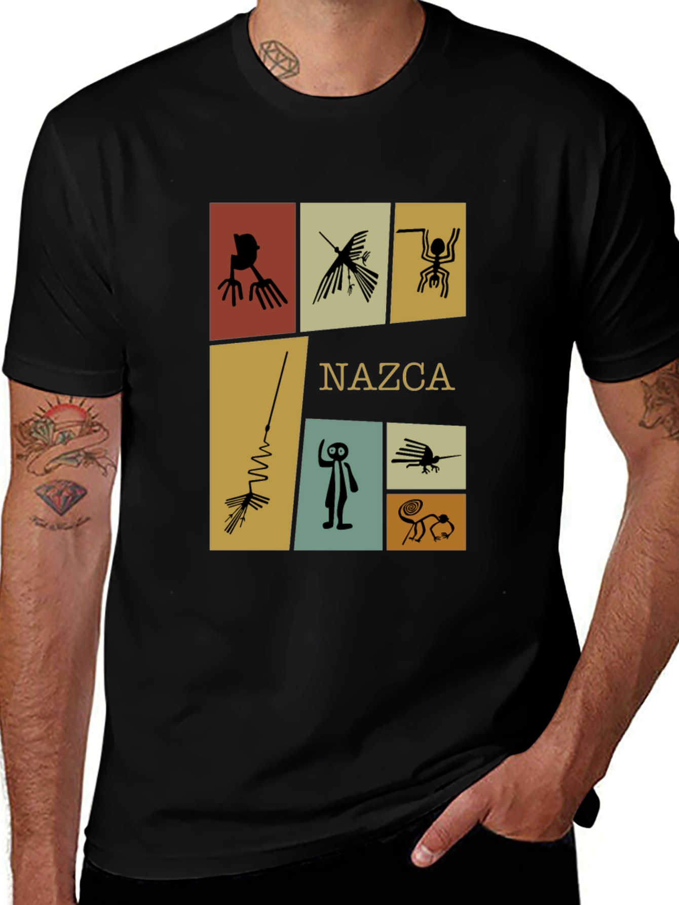 Nazca Lines T-Shirt - Unique Graphic Tee
