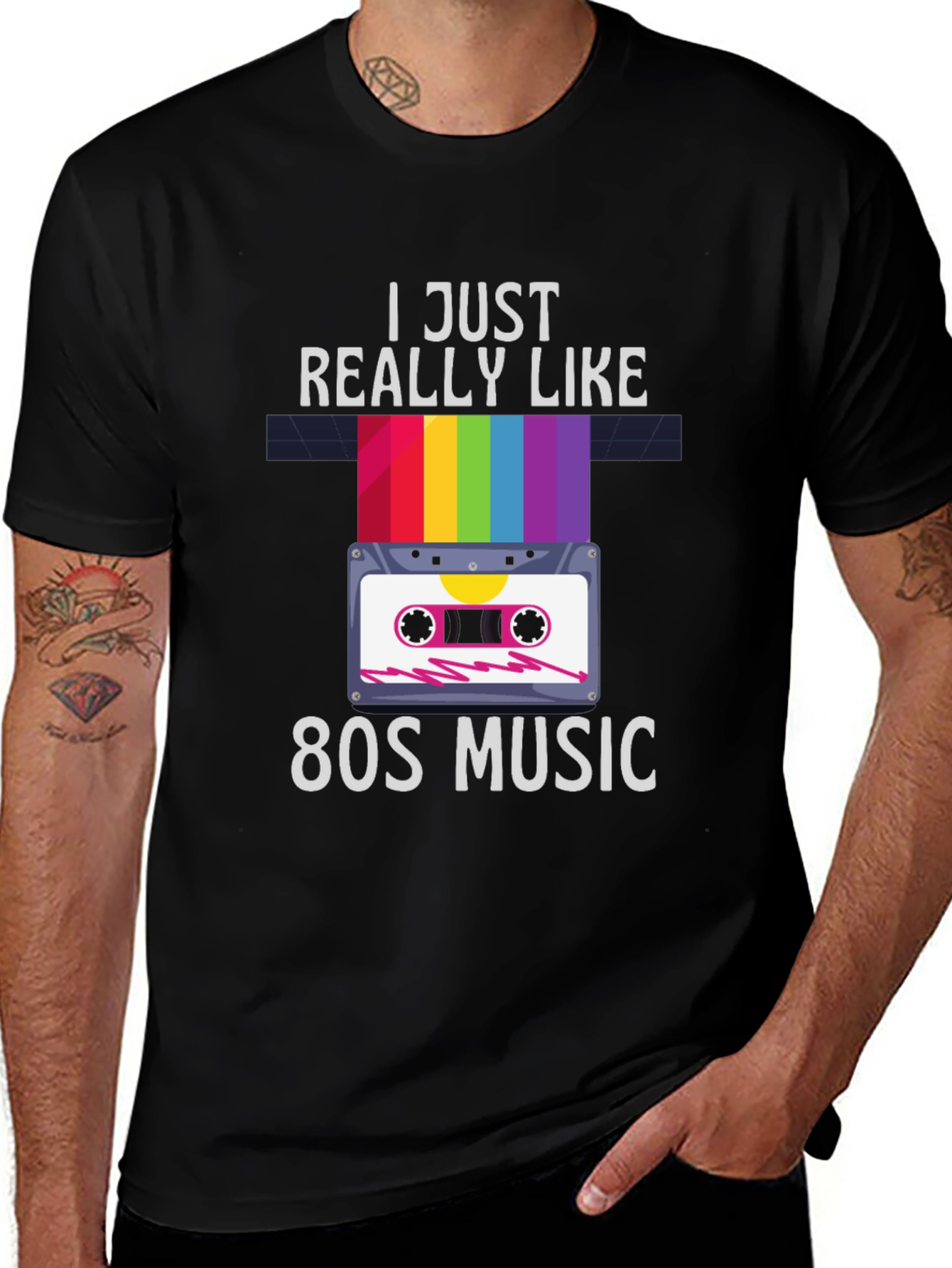 Variant 23 of Retro 80s Music T-Shirt: I Just Really Like 80s Music!