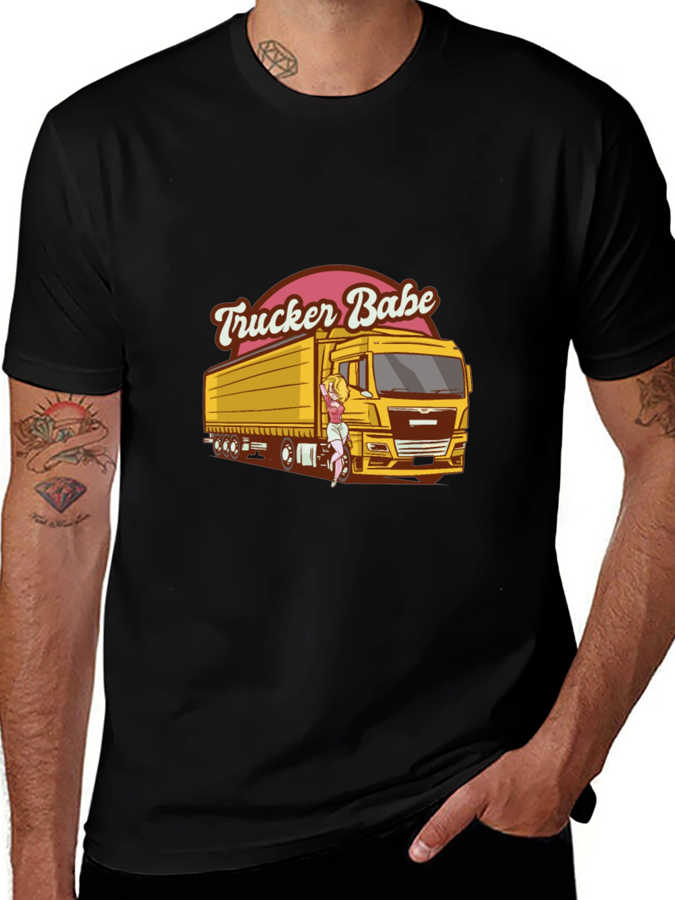 Variant 28 of Trucker Babe Graphic Tee - Unisex