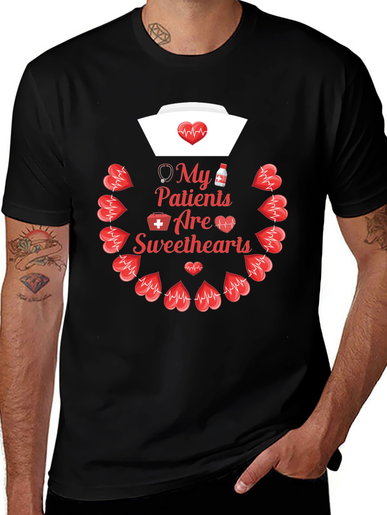 My Patients Are Sweethearts Nurse T-Shirt