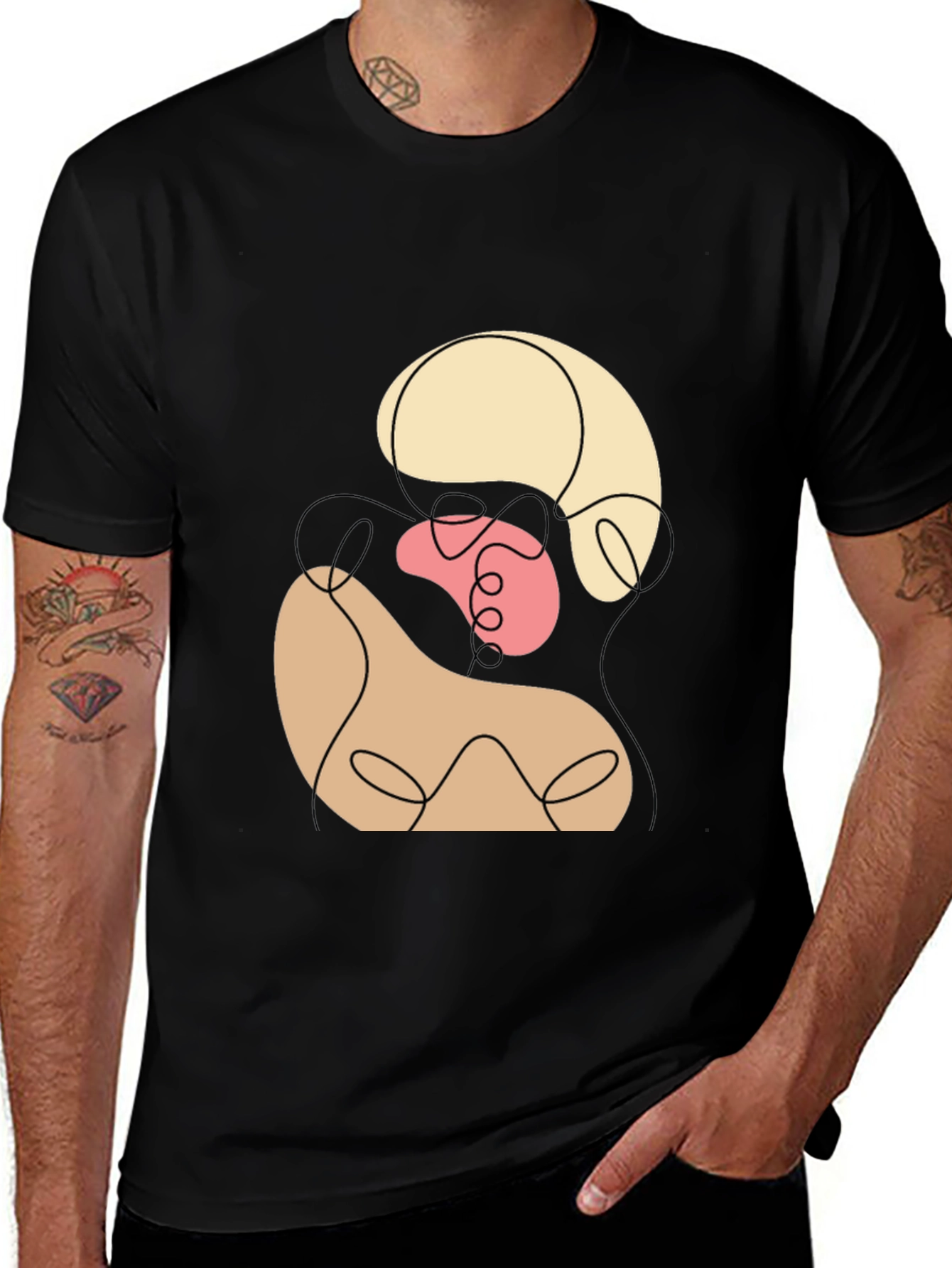 Variant 16 of Abstract Line Art T-Shirt - Modern Graphic Tee