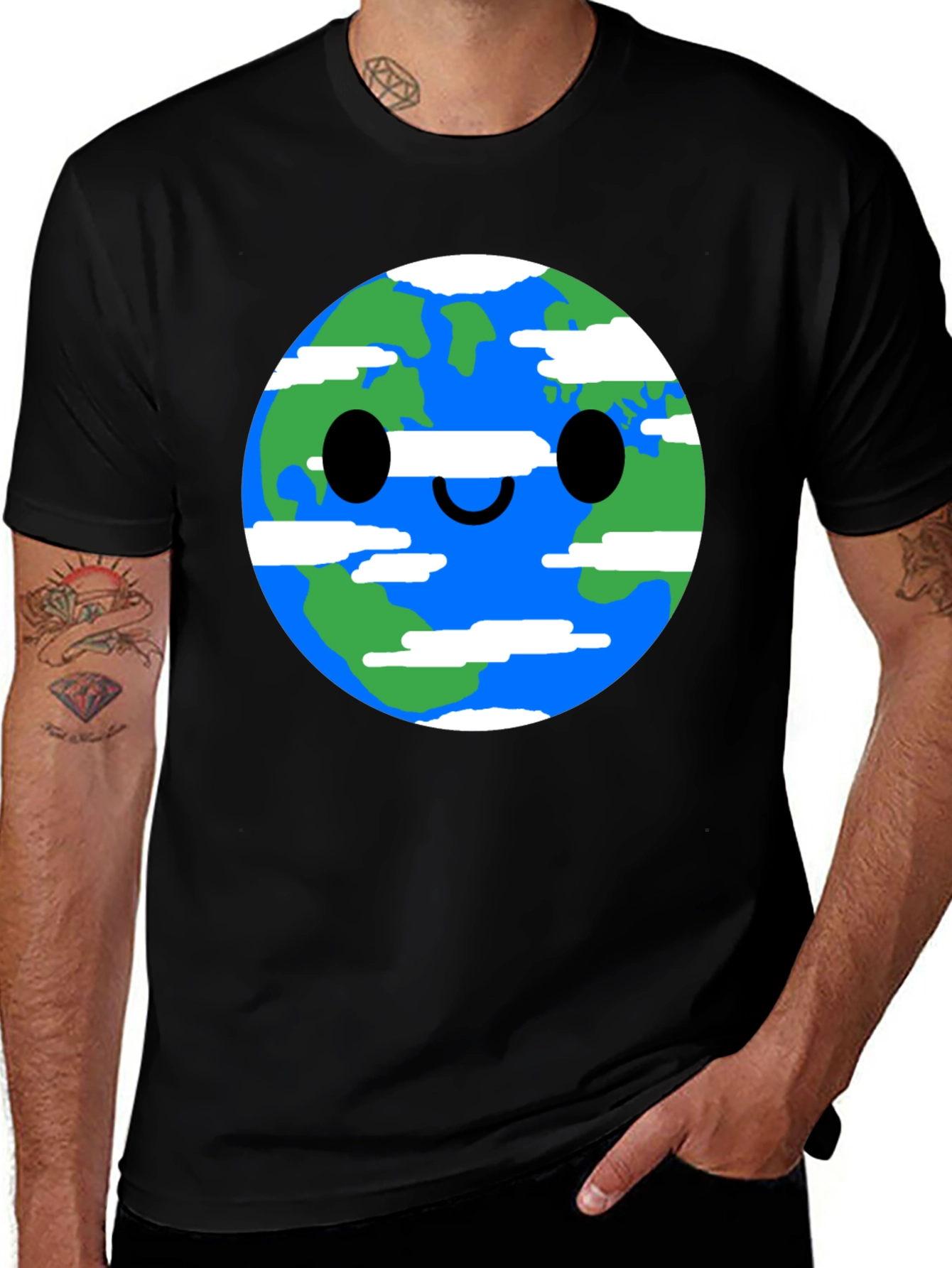 Earth with a Smile T-Shirt - Cool Planet Design