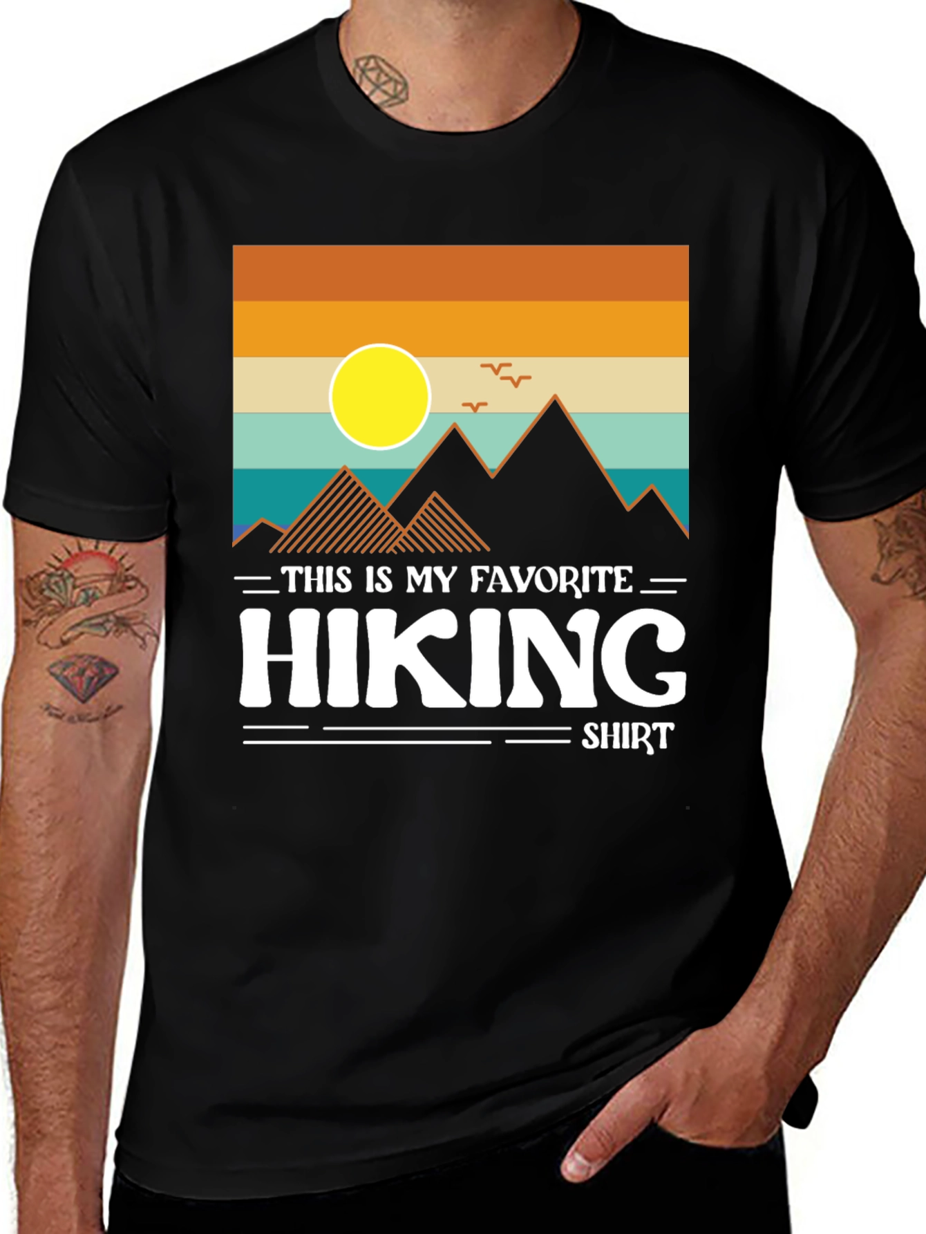 Variant 30 of Hiking Lover Graphic Tee: Favorite Hiking Shirt