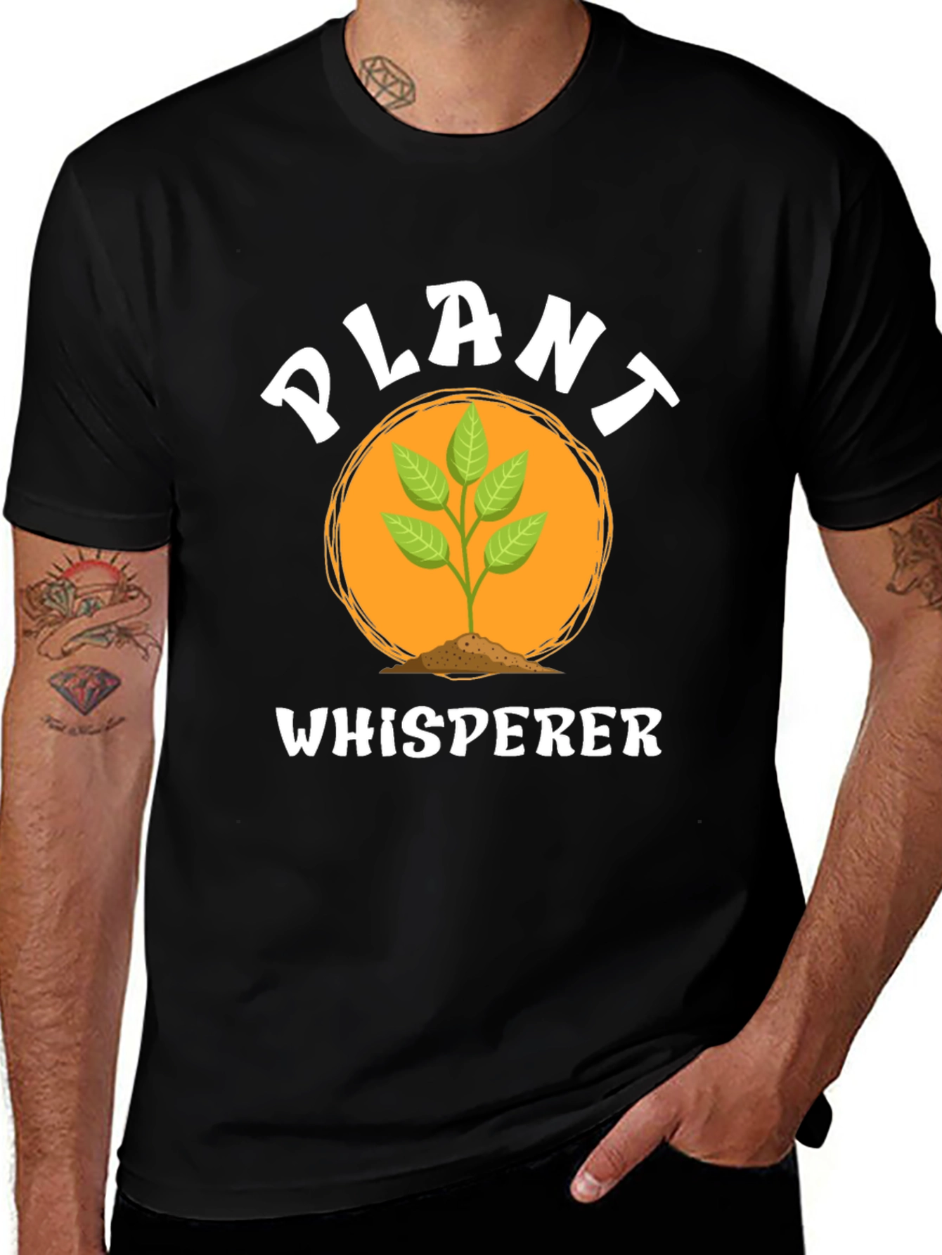 Plant Whisperer Graphic Tee - Black Cotton