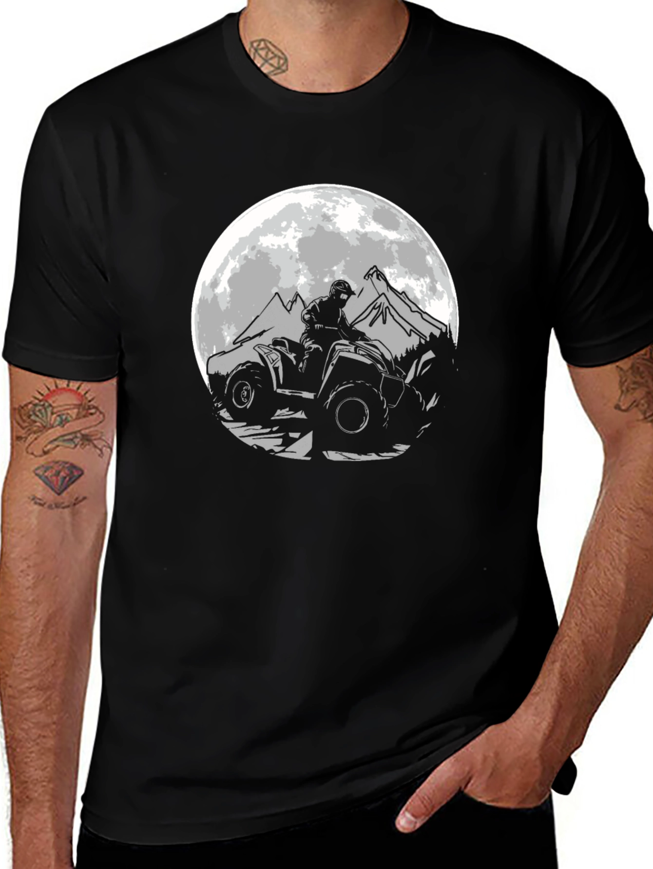 Variant 12 of ATV Moon Ride Black Graphic Tee