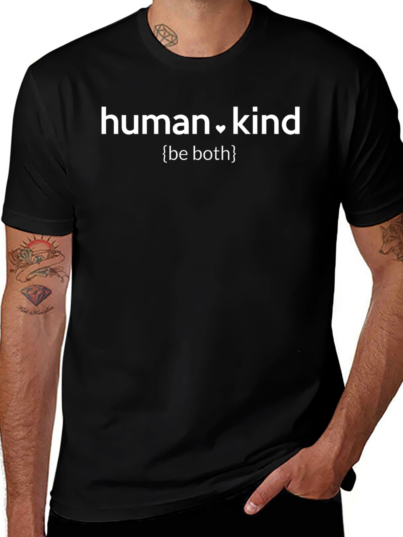 Variant 18 of Human Kind Be Both Graphic Tee - Black