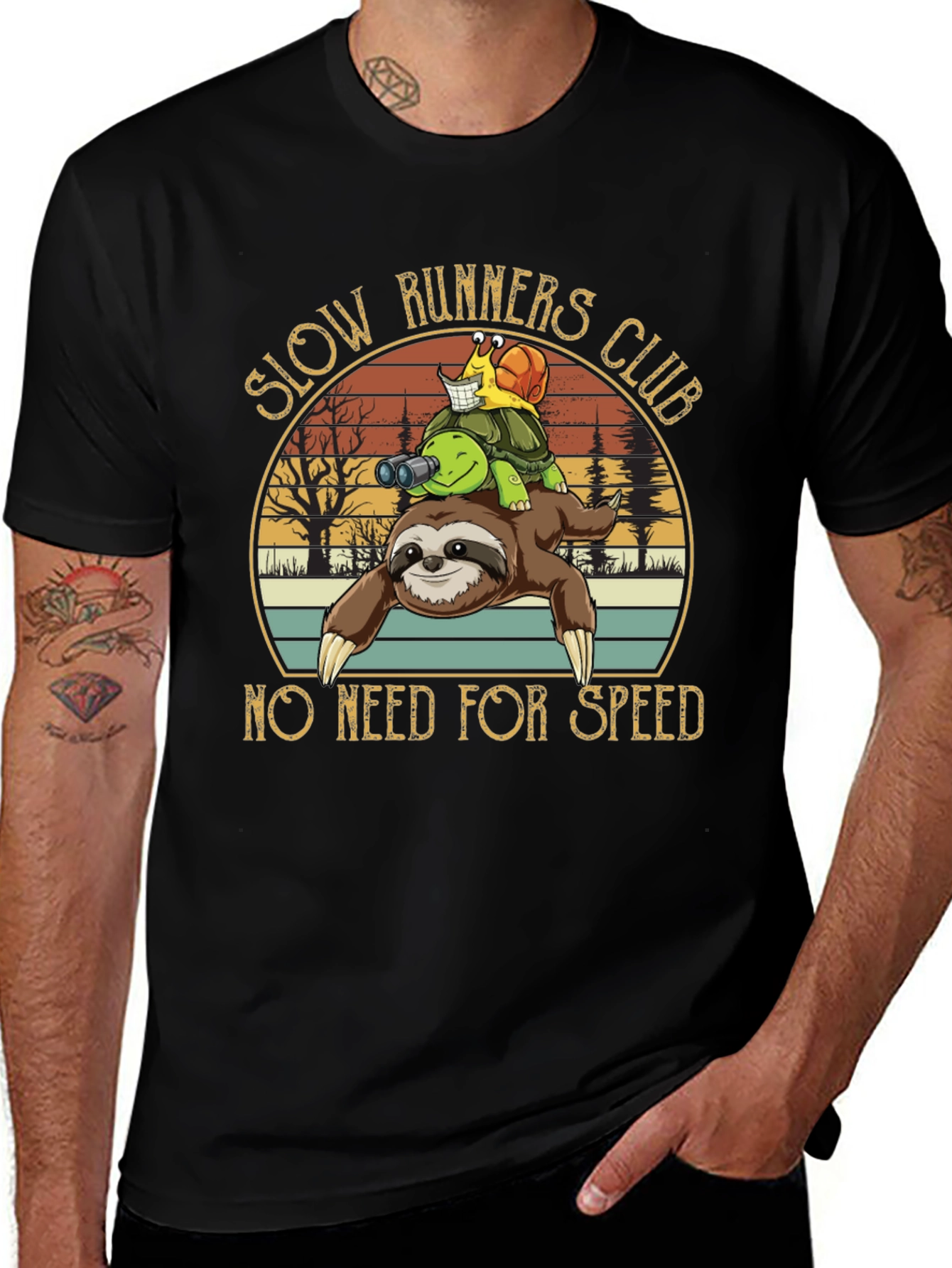 Variant 6 of Slow Runners Club Novelty Graphic T-Shirt