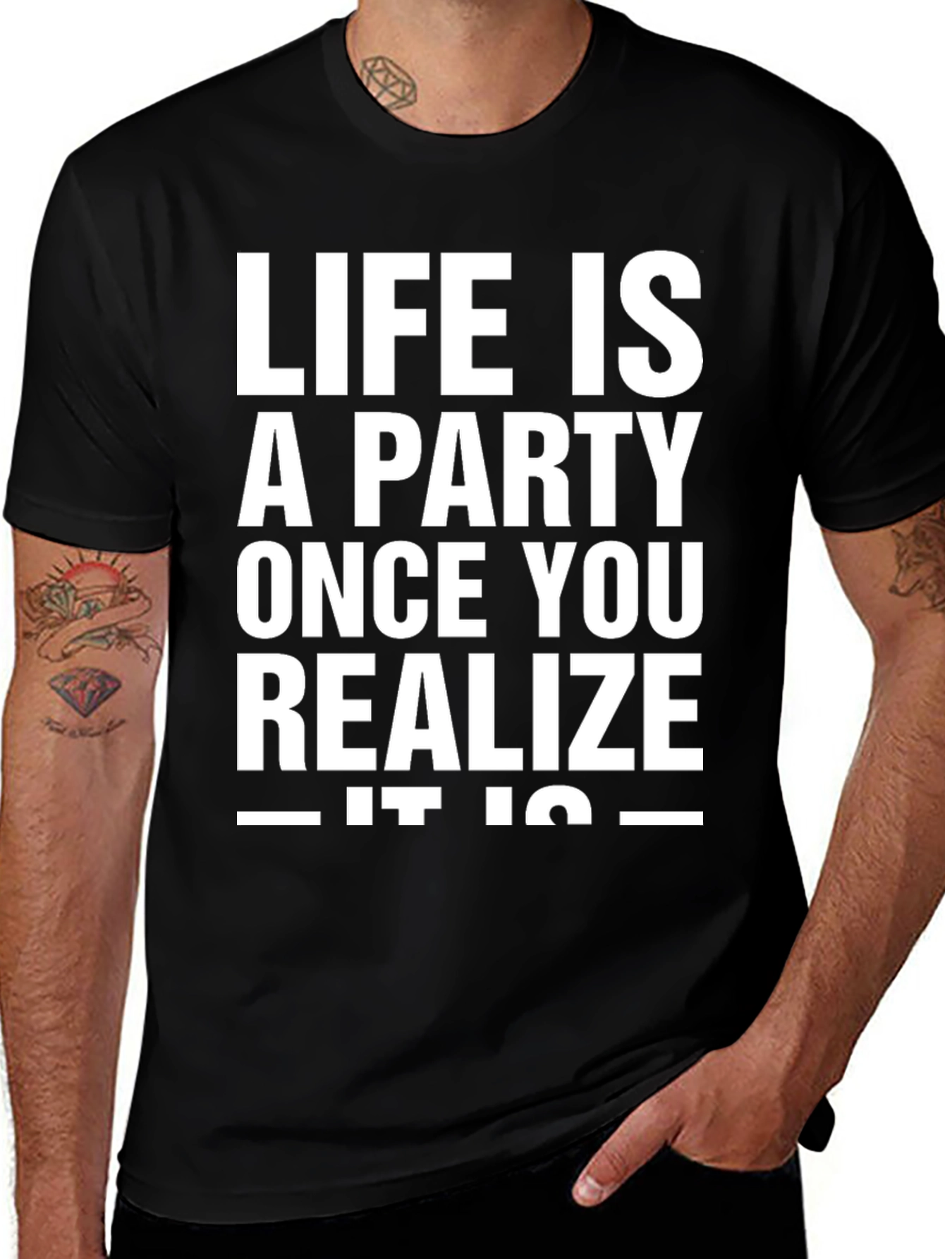 Variant 20 of Life is a Party Graphic T-Shirt