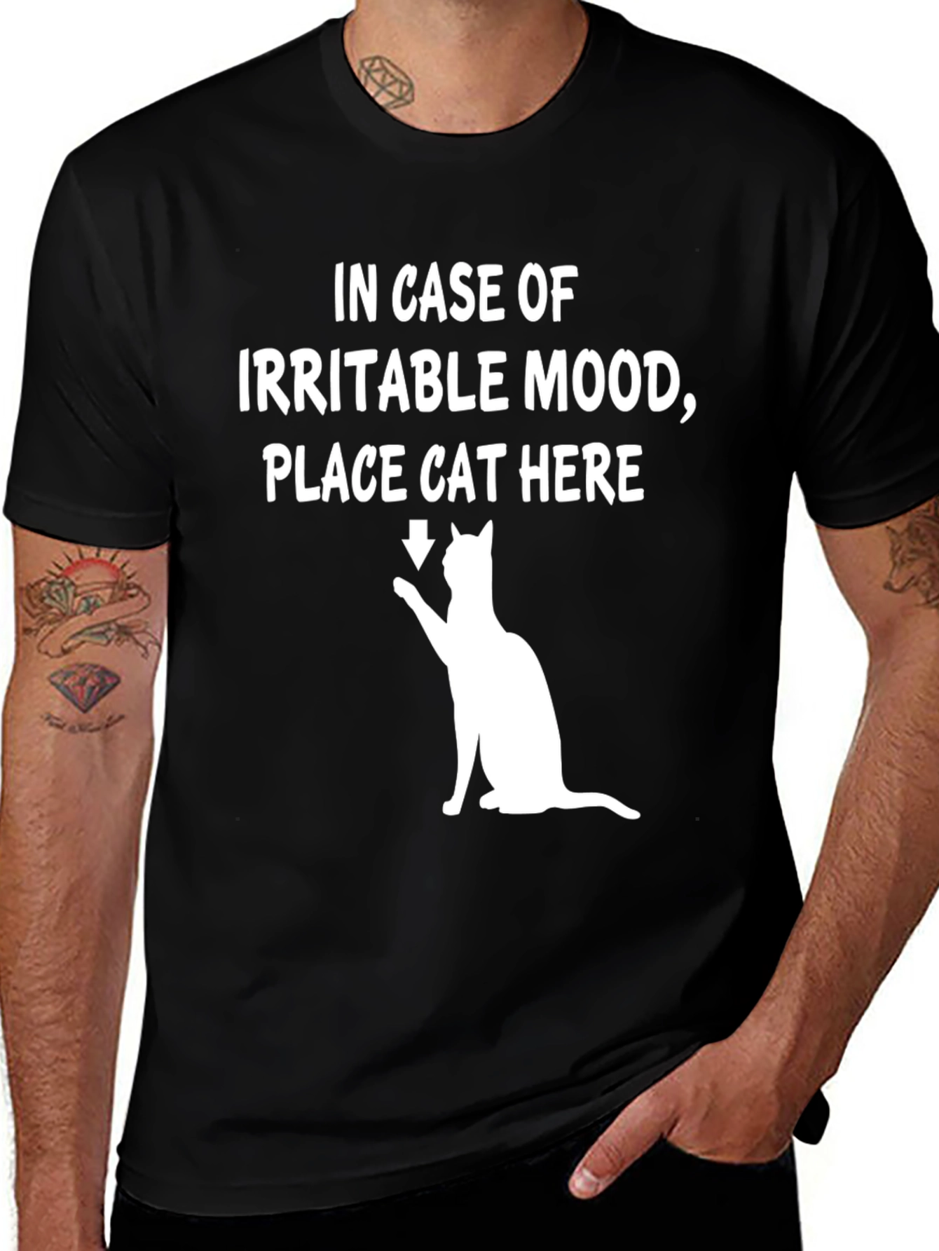 Variant 28 of Irritable Mood Cat T-Shirt