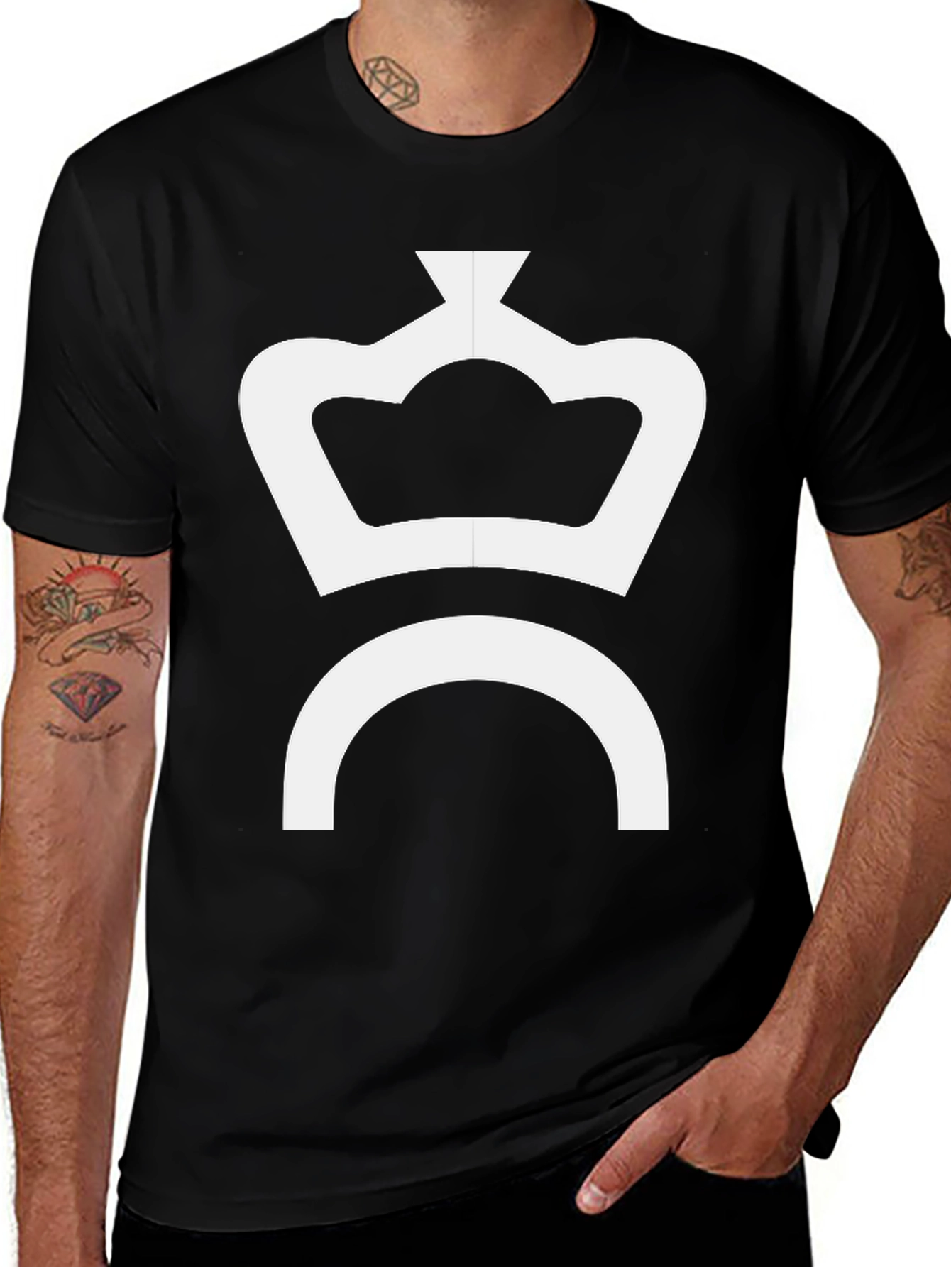 Variant 18 of Crown & Arch Graphic Tee - Modern Minimalist Design