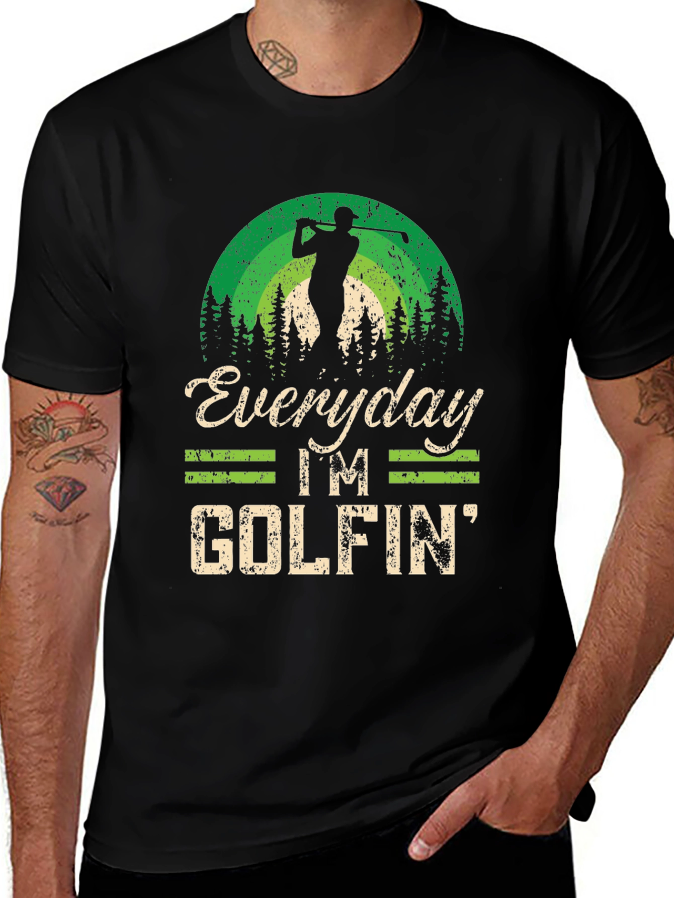 Variant 12 of Everyday I'm Golfin' Graphic Tee