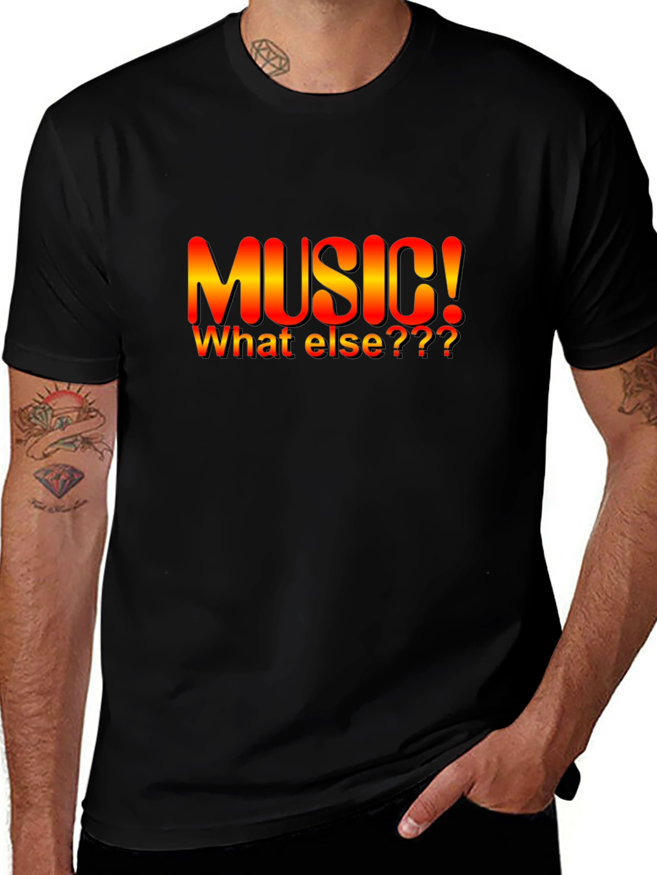 Variant 8 of Music! What Else??? Black Graphic Tee
